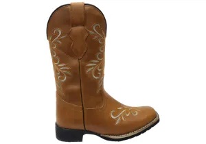 D Milton Belle Womens Comfortable Leather Western Cowboy Boots Cushioned Step Winter Walker Fashion Forward