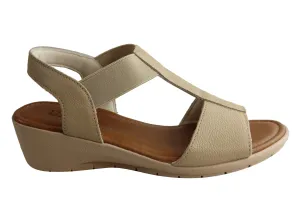 Strappy Design Usaflex Lisia Womens Comfortable Cushioned Sandals Made In Brazil