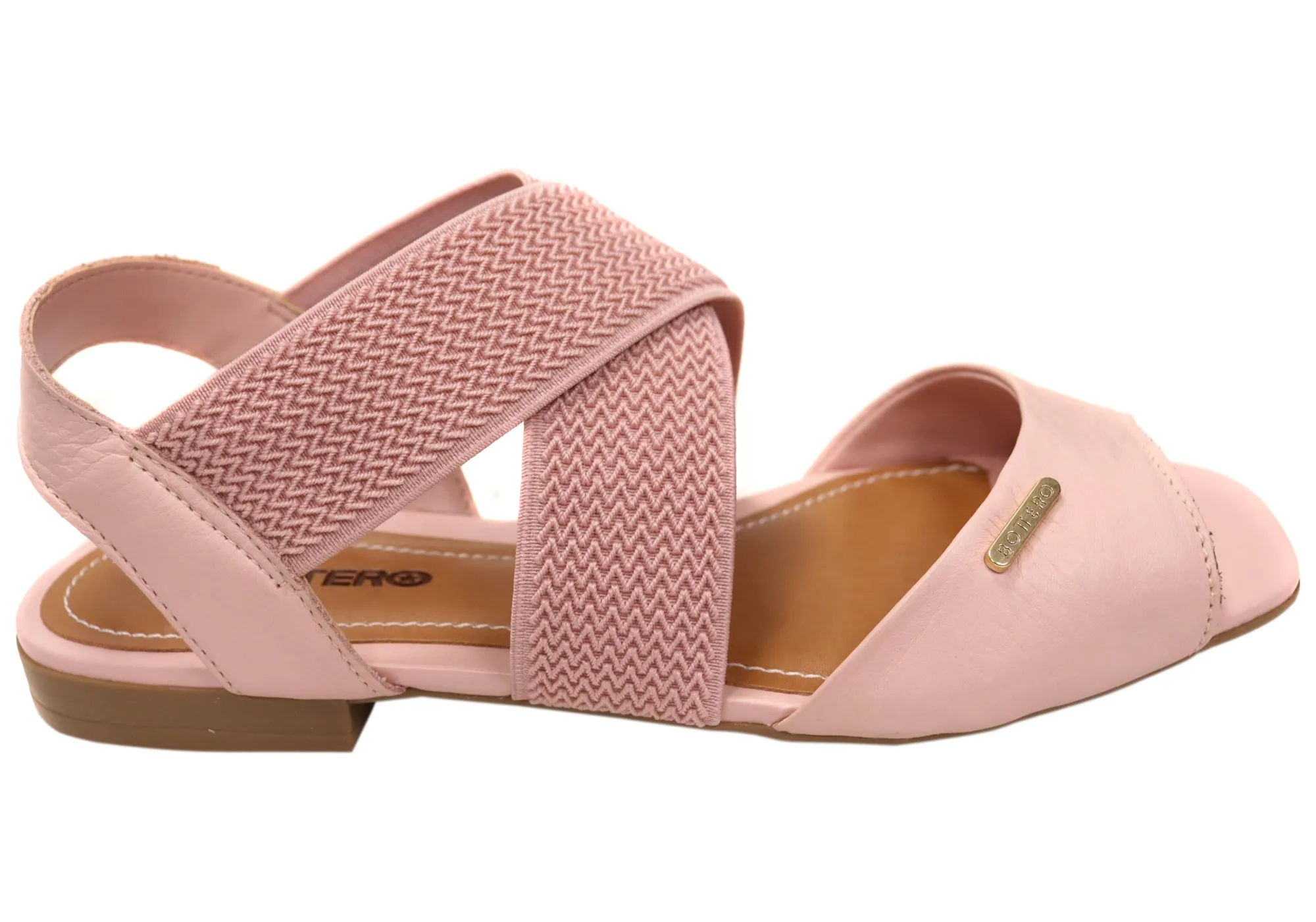 Bottero Eliana Womens Comfortable Leather Sandals Made In Brazil Light Outdoor Shoes Ankle Strap