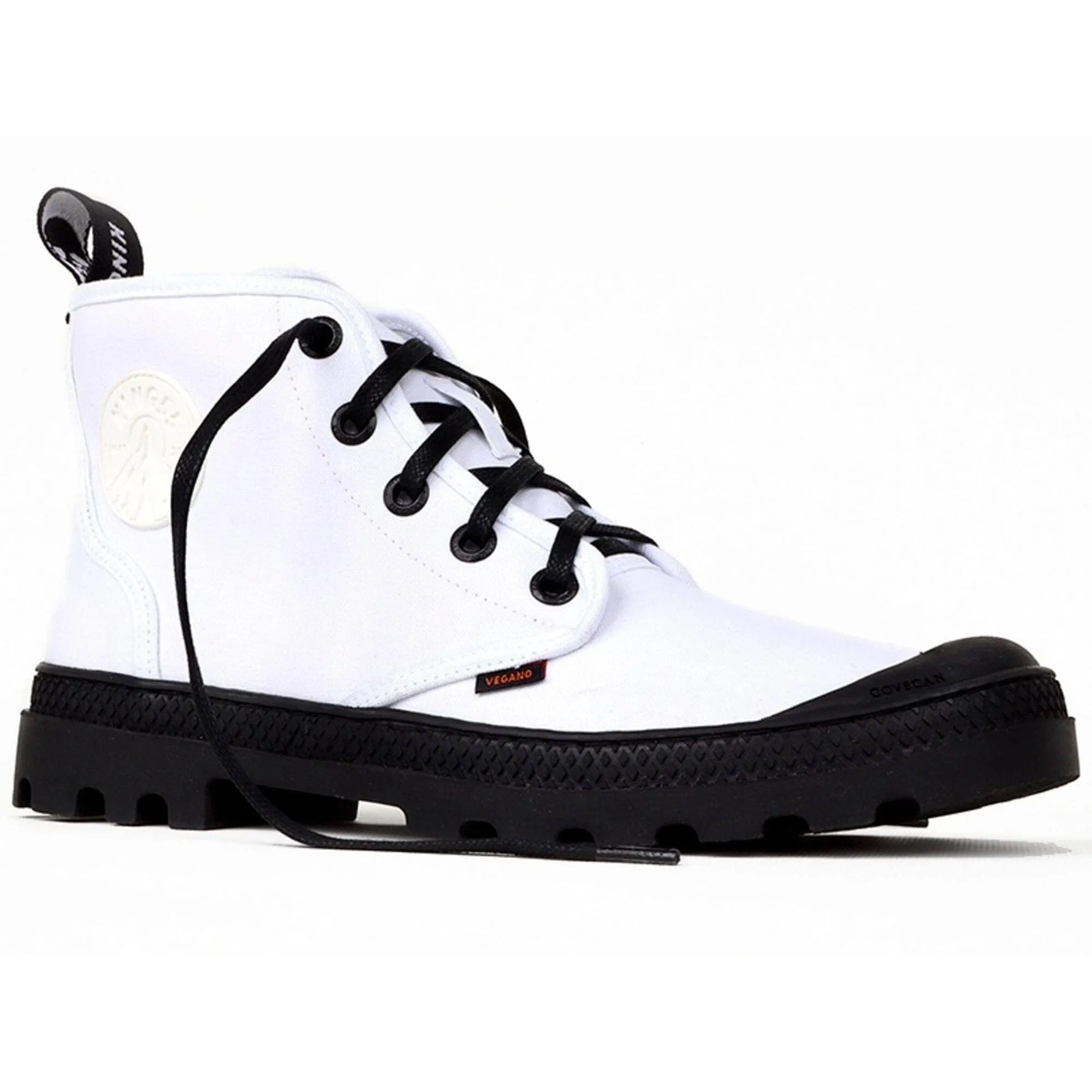 'Hammer' vegan canvas high-top sneaker by King55 - white Relaxed Fit