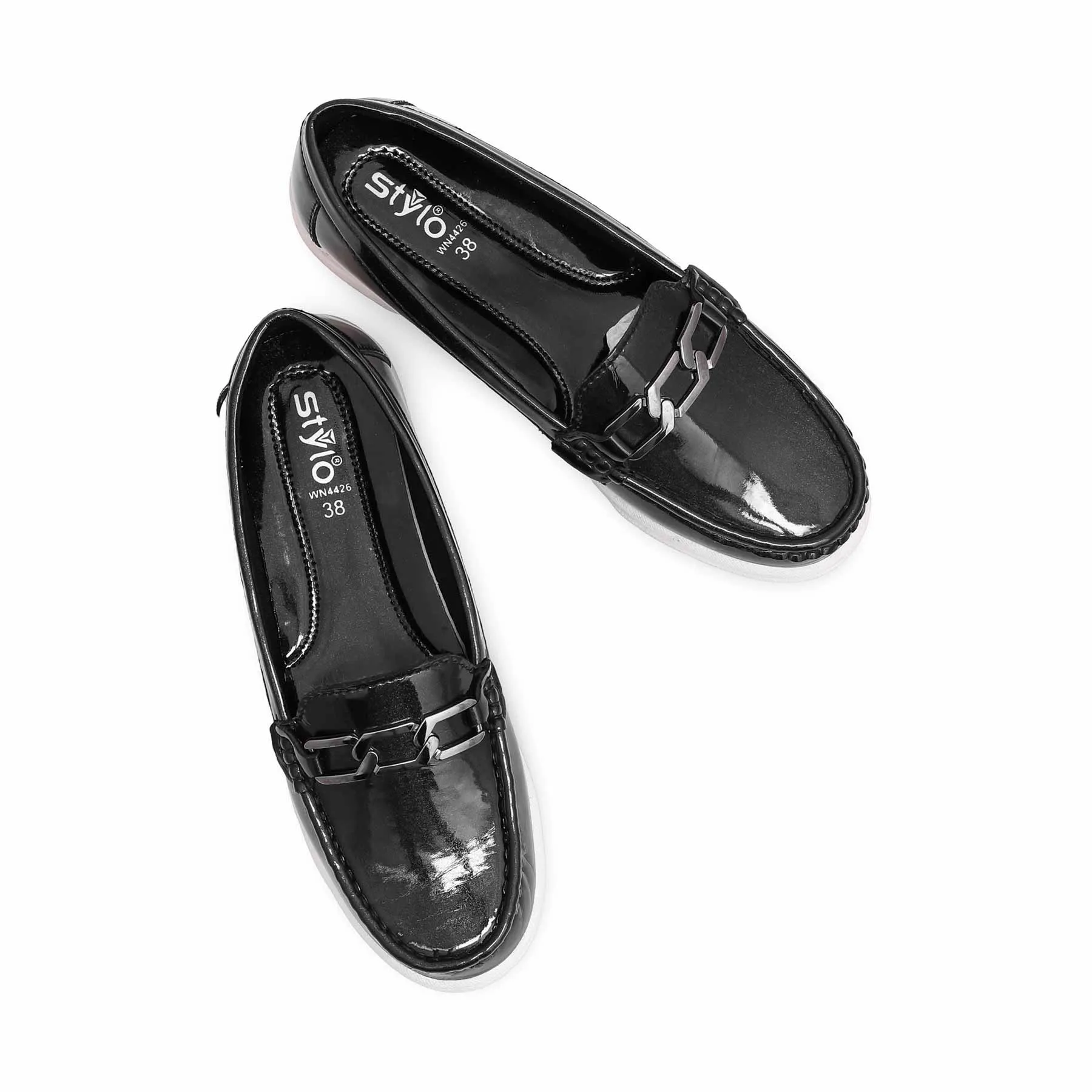 Fresh Appeal Cool Streetwear Black Moccasin WN4426