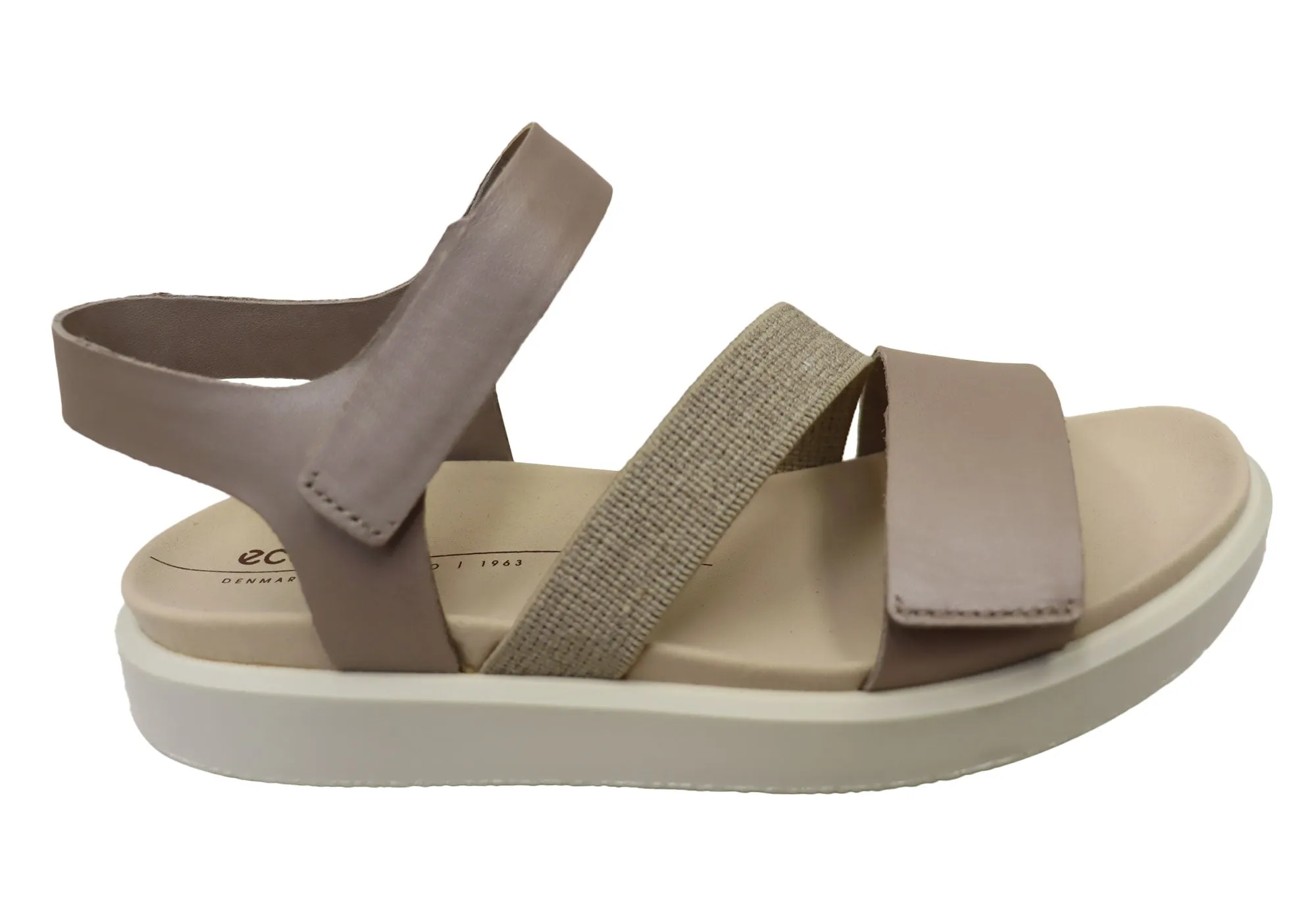 Wardrobe Staple Comfy Strap ECCO Womens Flowt Comfortable Leather Sandals