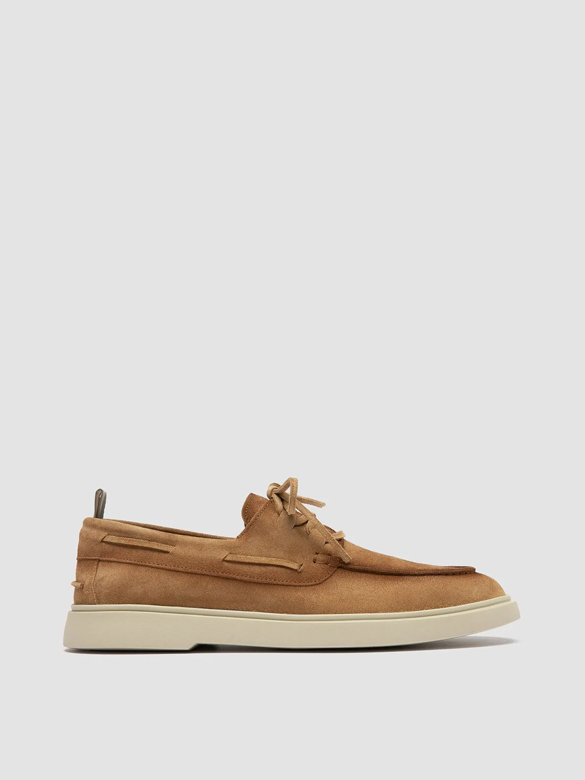 BONES 013 - Camel Suede Boat Shoes Vine Step Pass Hike