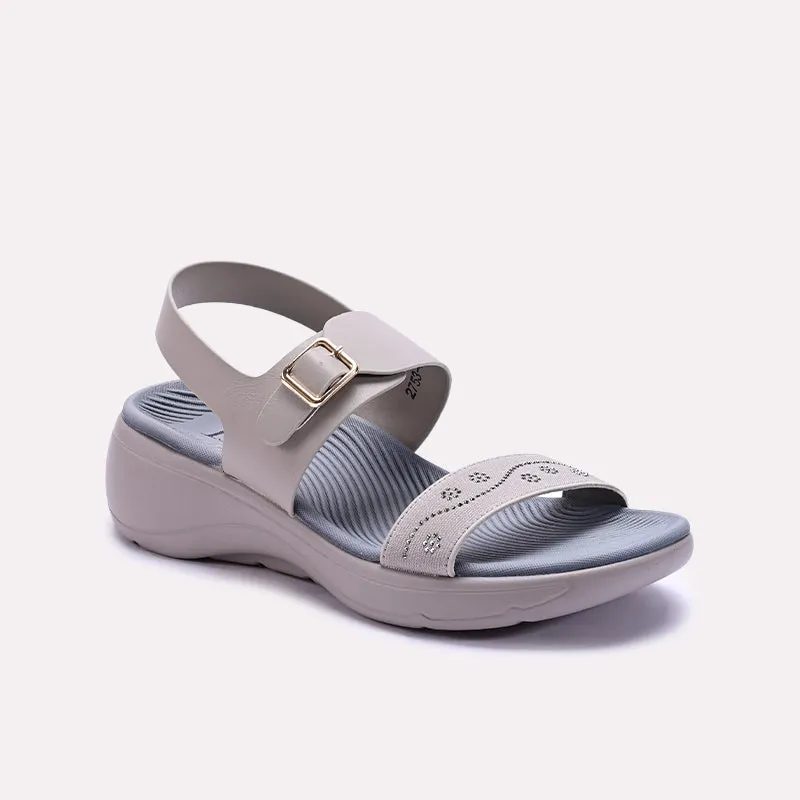 Gray Casual Sandals 0421541 Slip Resistant Sole