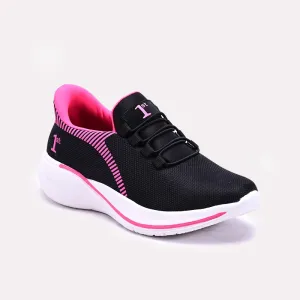 Womens Black Sneakers Shoes 0440807 Shock absorption system Lace Up Style