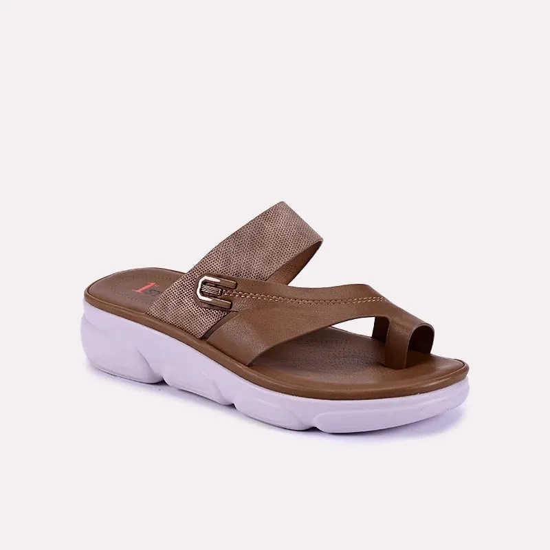 Bianca Brown Comfy Slippers 0412607 Easy Step Fit Sandals High Quality