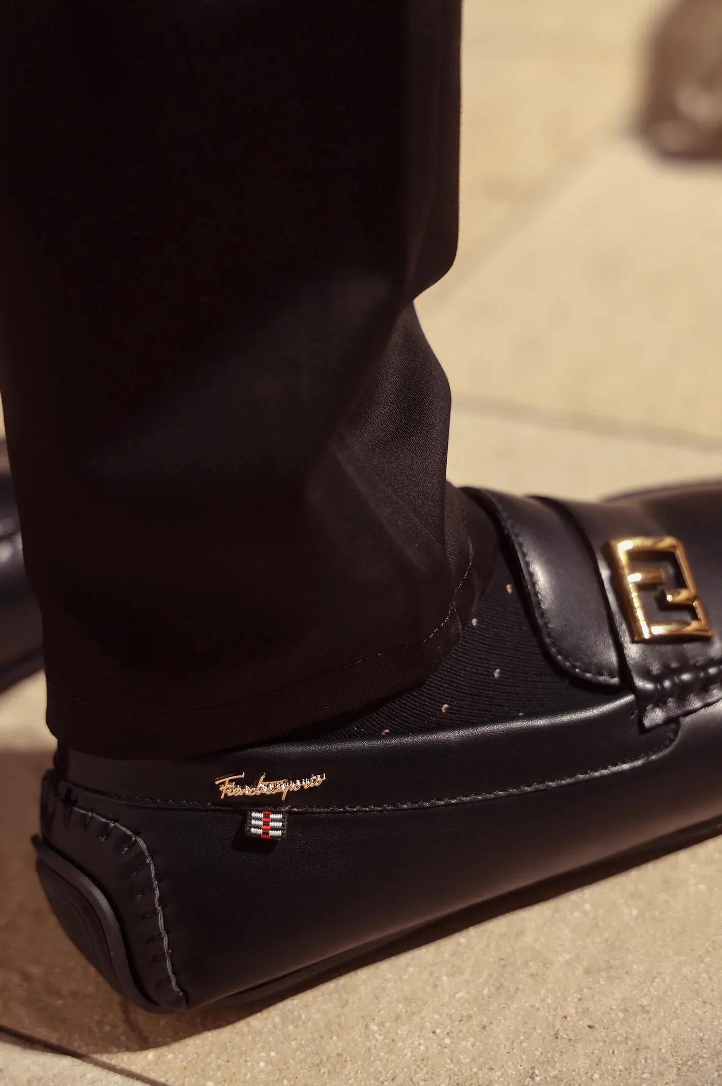 Black Casual Moccassins Shoes Park Jogger Daily Flow