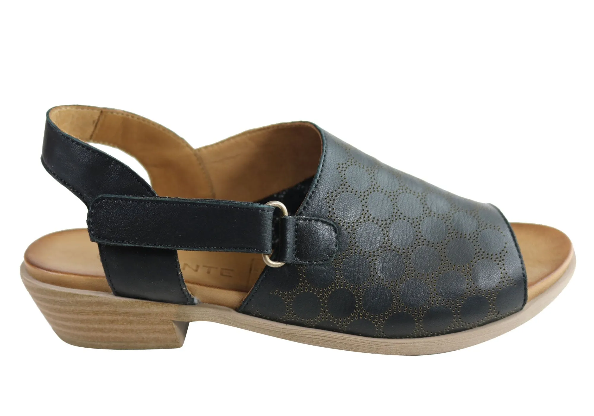 All-day outdoor comfort Hot Fashion Orizonte Phylis Womens European Comfortable Leather Low Heel Sandals
