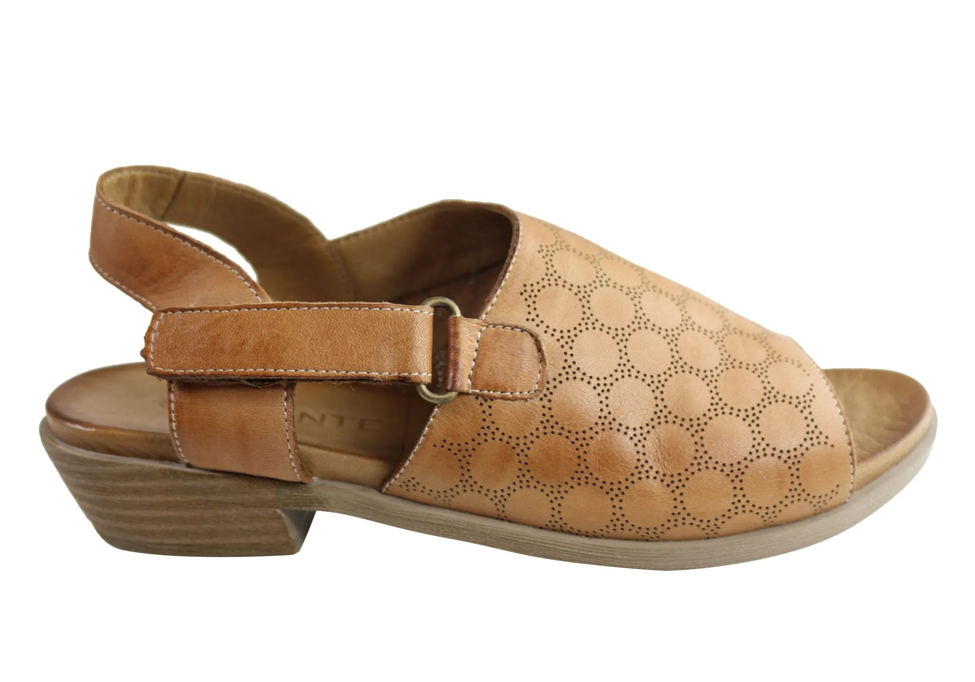 Comfortable walking shoes Fresh Design Orizonte Phylis Womens European Comfortable Leather Low Heel Sandals