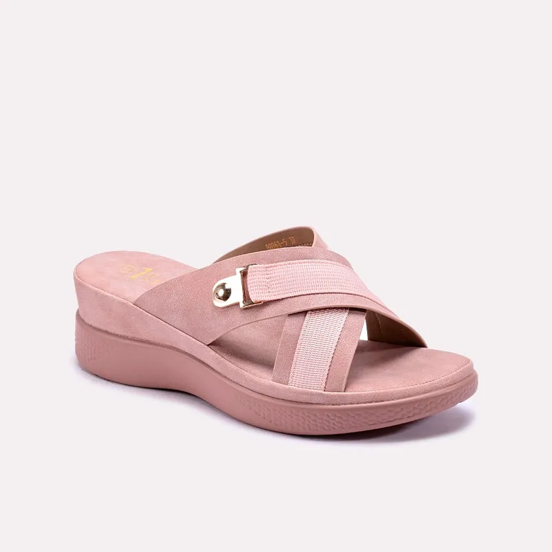 Slip-Resistant Sole Soft Slip Pink Casual Slippers 0412933