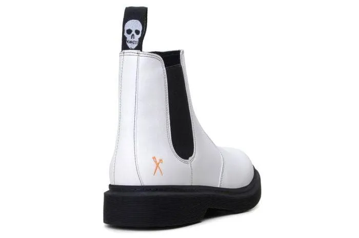 'Brick Lane' Vegan Chelsea Boot by King55 - White Quick Drying Rural Traveler