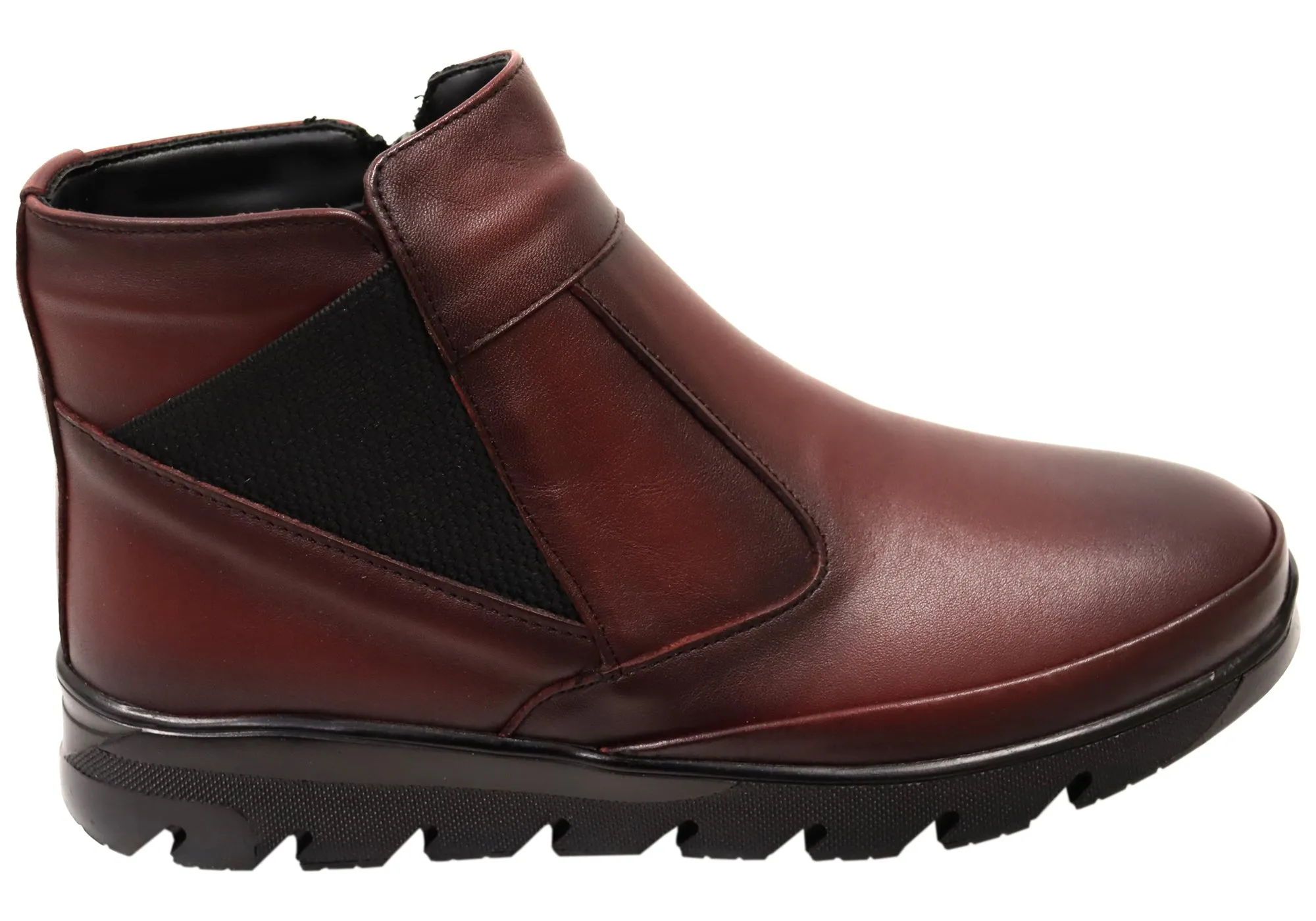 Heavy-Duty Build Orizonte Austina Womens European Comfortable Leather Ankle Boots