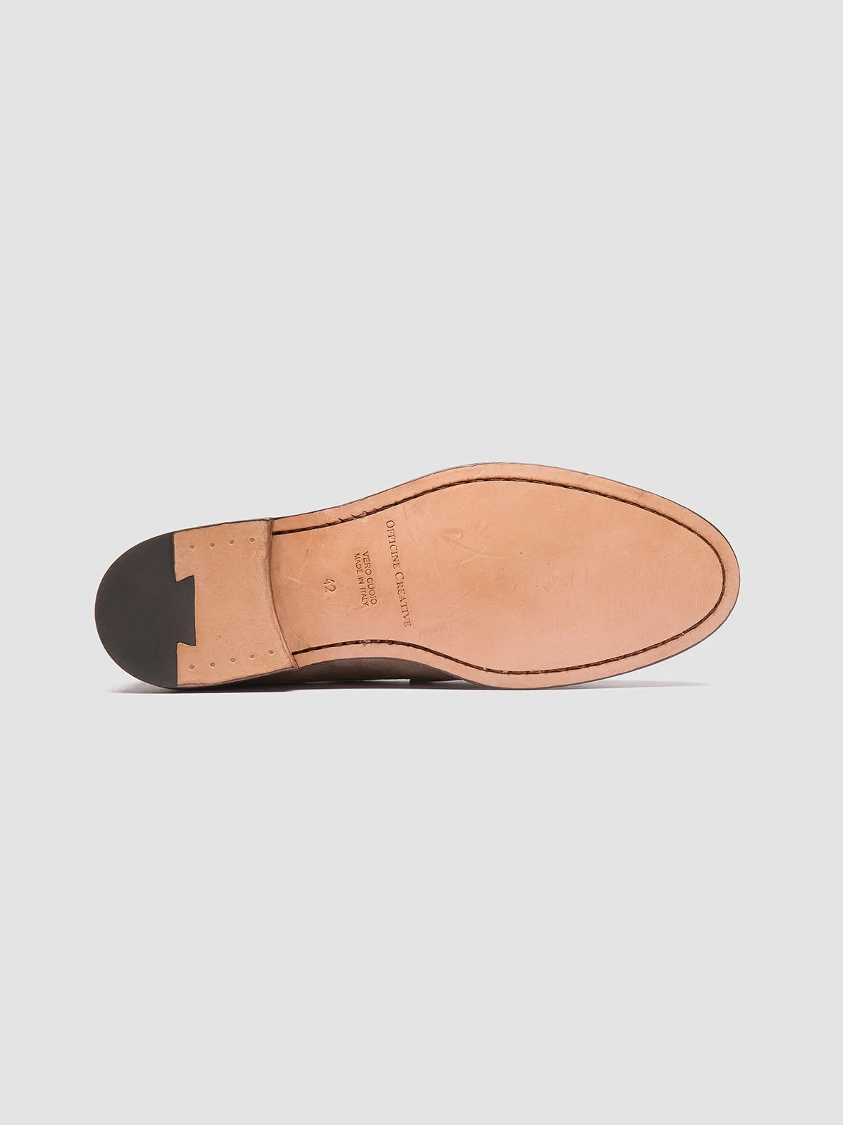 OPERA 001 - Taupe Suede Penny Loafers Stylish Upper