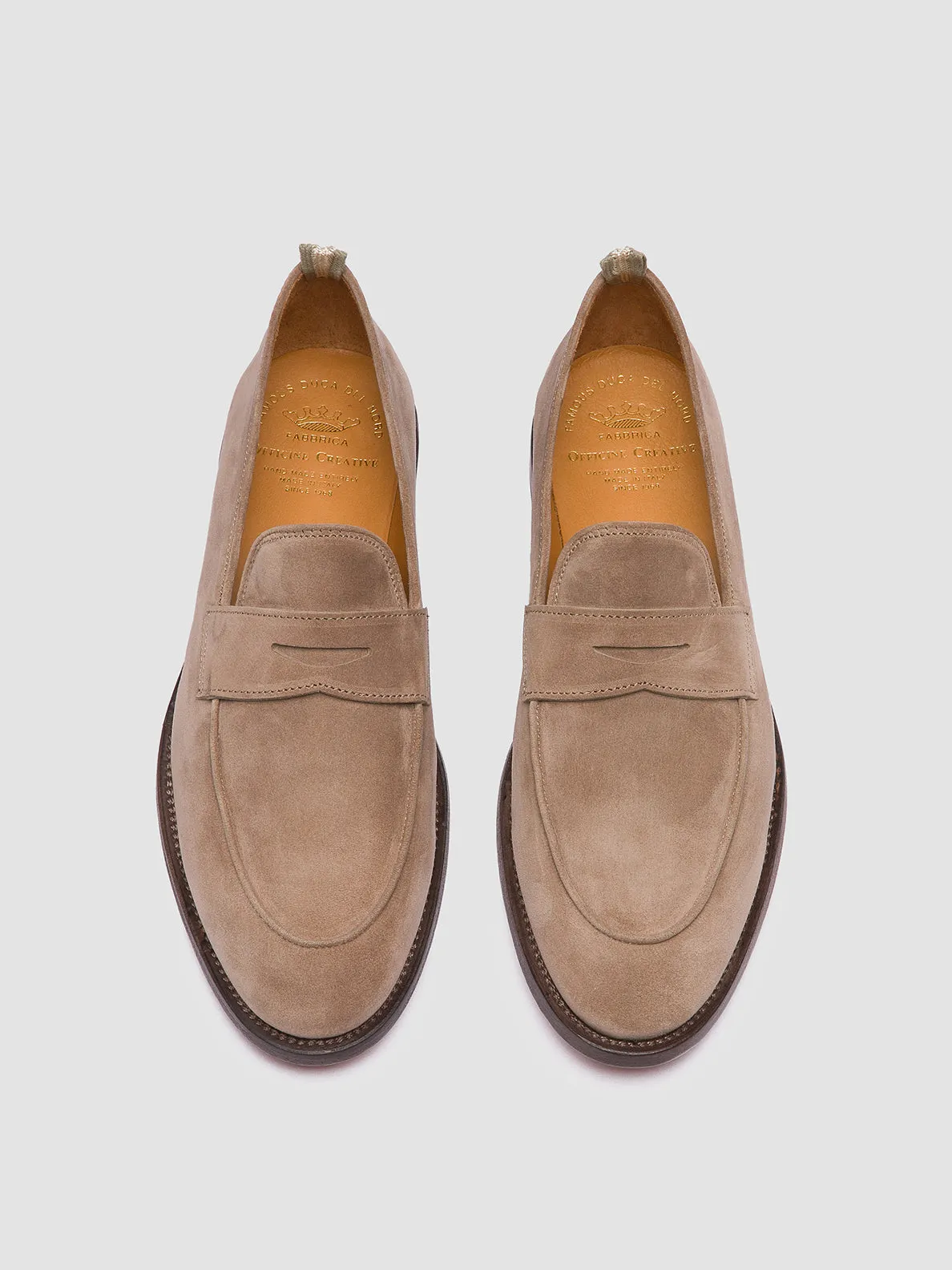 No Stress Flexible Footwork OPERA 001 - Taupe Suede Penny Loafers
