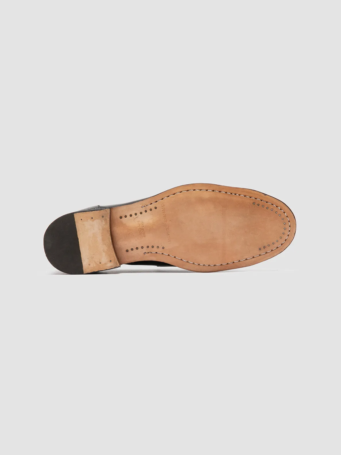 hook and loop closure Dry Comfort SOLITUDE 001 - Black Leather Penny Loafers
