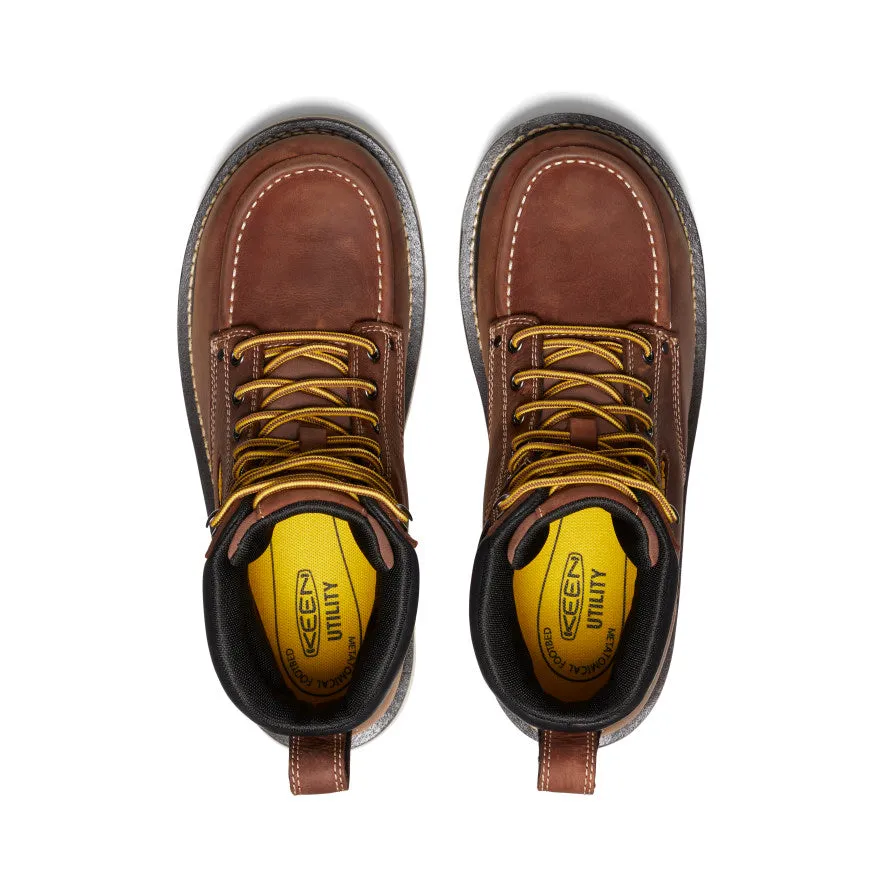 Men's Cincinnati 6" Waterproof 90?? Heel Boot (Soft Toe)  |  Tuscan Red/Sandshell Eva Midsole Stable Step