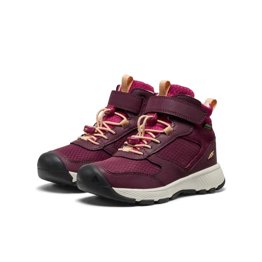 Little Kids' Skua Waterproof Boot  |  Fig/Peach Fuzz Daily Rugged Comfort Flex