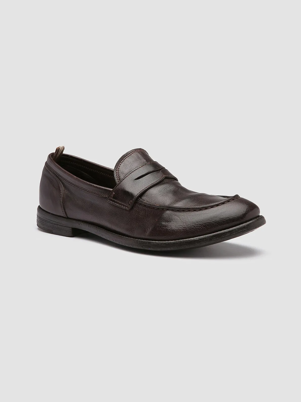 Quick Steps Busy Day ARC 509 - Brown Leather Penny Loafers