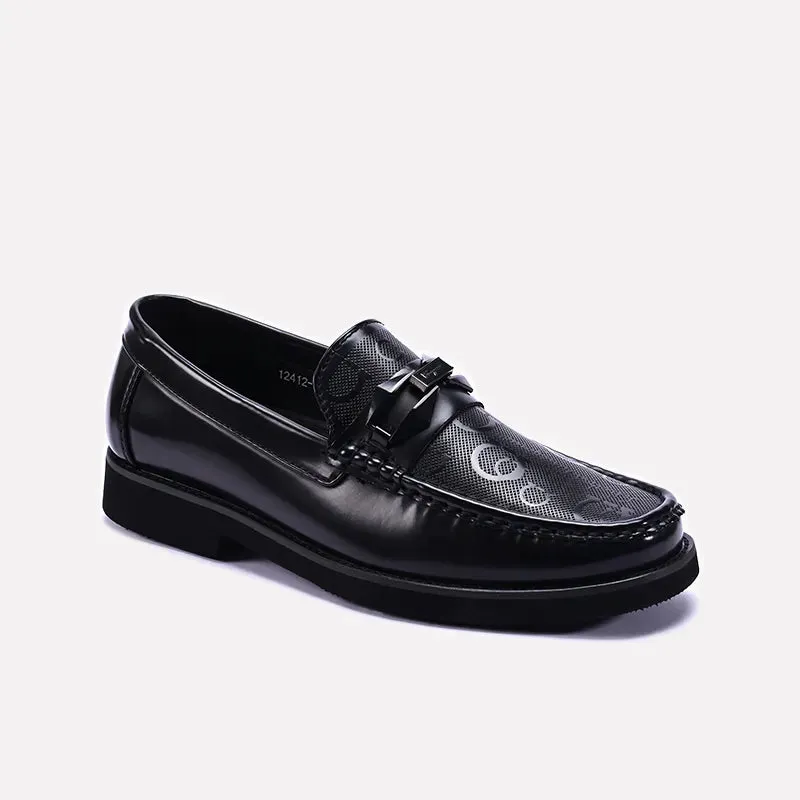 Walking Comfort Minimal Weight Black Loafer Shoes 0130976