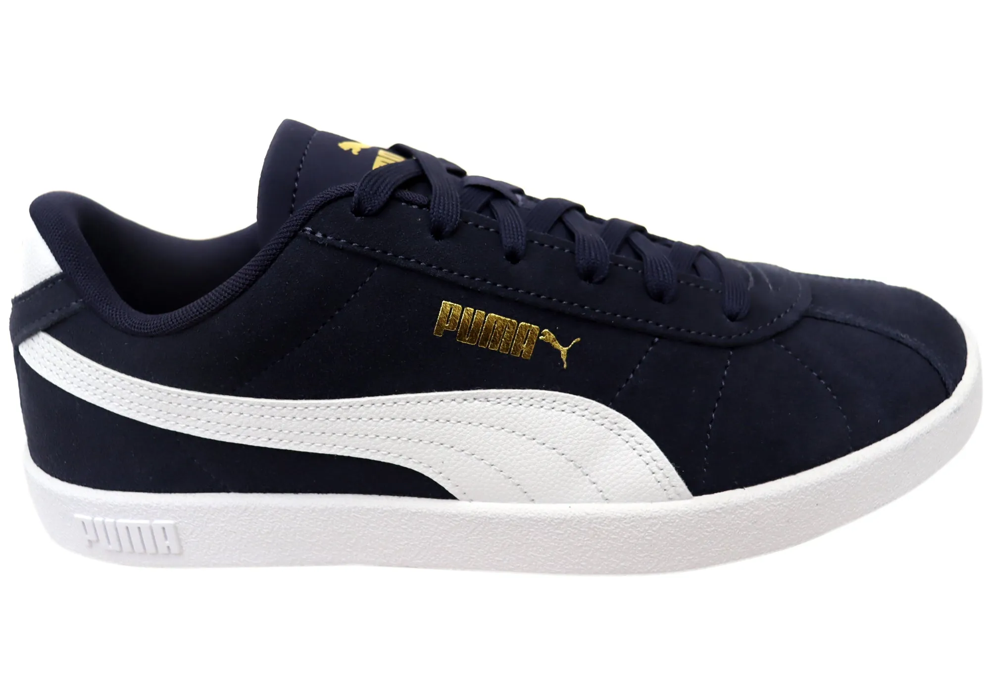 Puma Mens Club II Comfortable Leather Lace Up Sneakers on the road Soft Hike