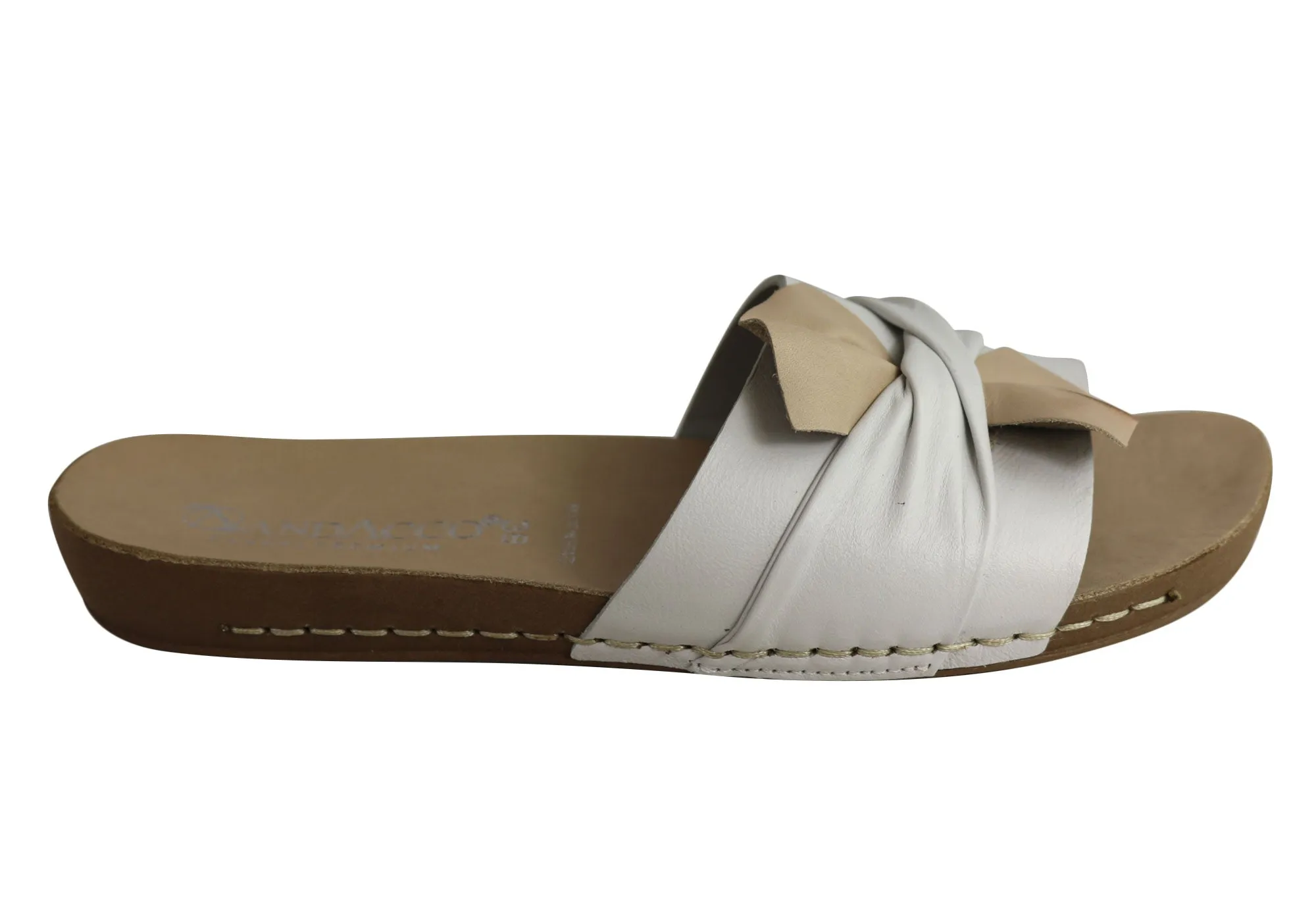 Breathable Walking Instant Comfort Andacco Maze Womens Comfortable Leather Slide Sandals Made In Brazil