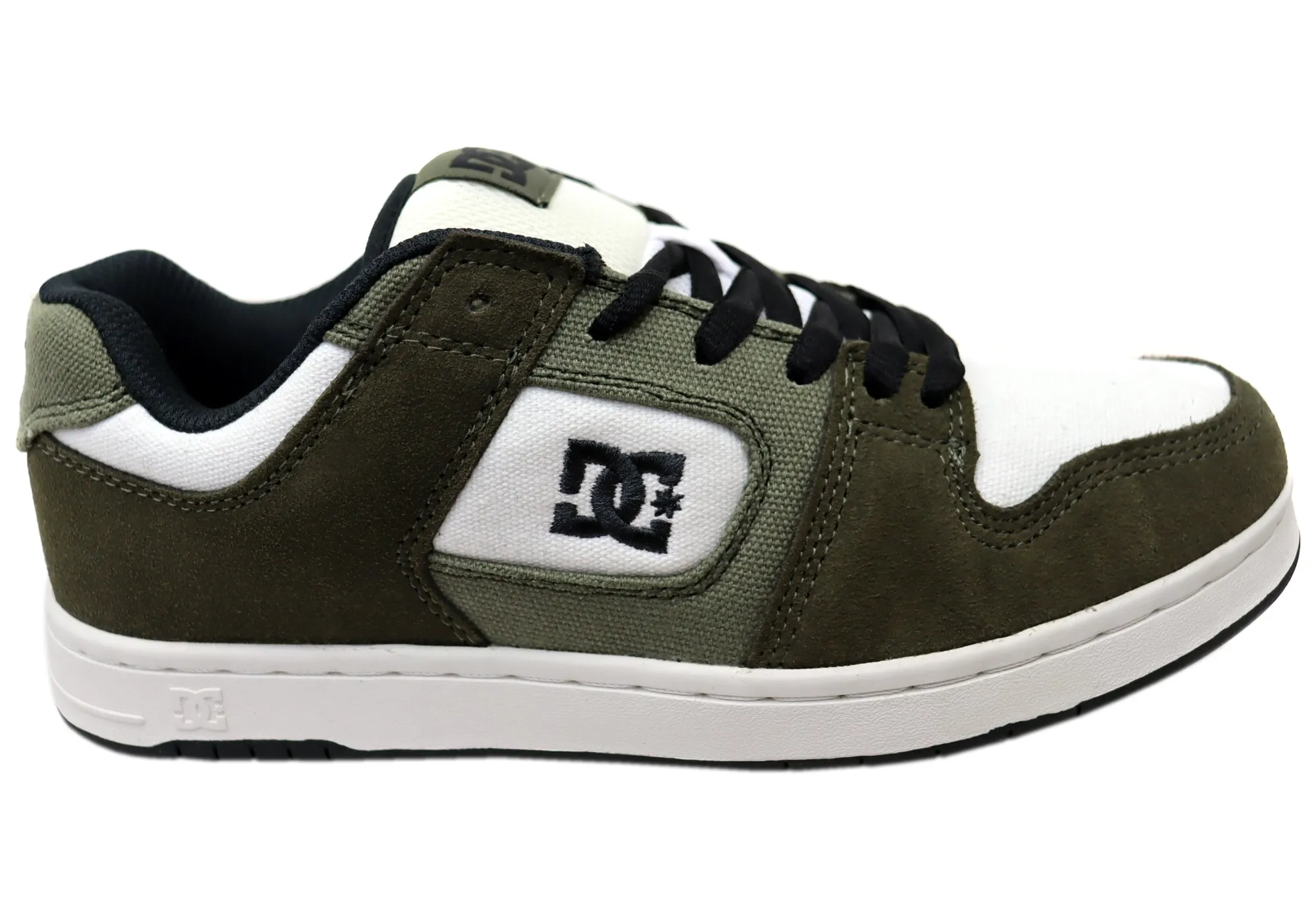 Bright Step DC Shoes Mens Manteca 4 Comfortable Leather Shoes Khaki Dark Olive