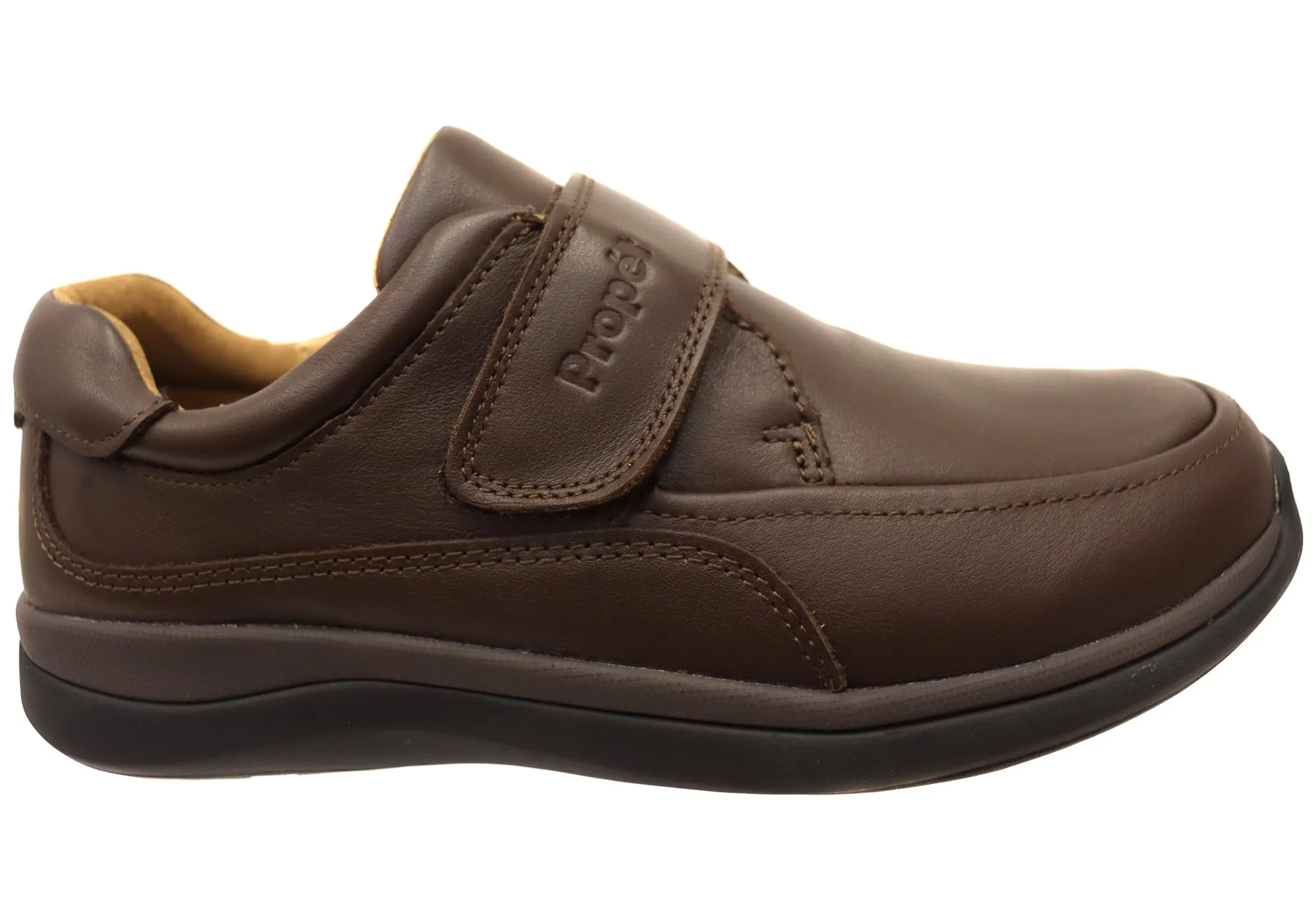 Simple Comfort Soft Pad Propet Mens Parker 3E Extra Wide Leather Adjustable Strap Shoes