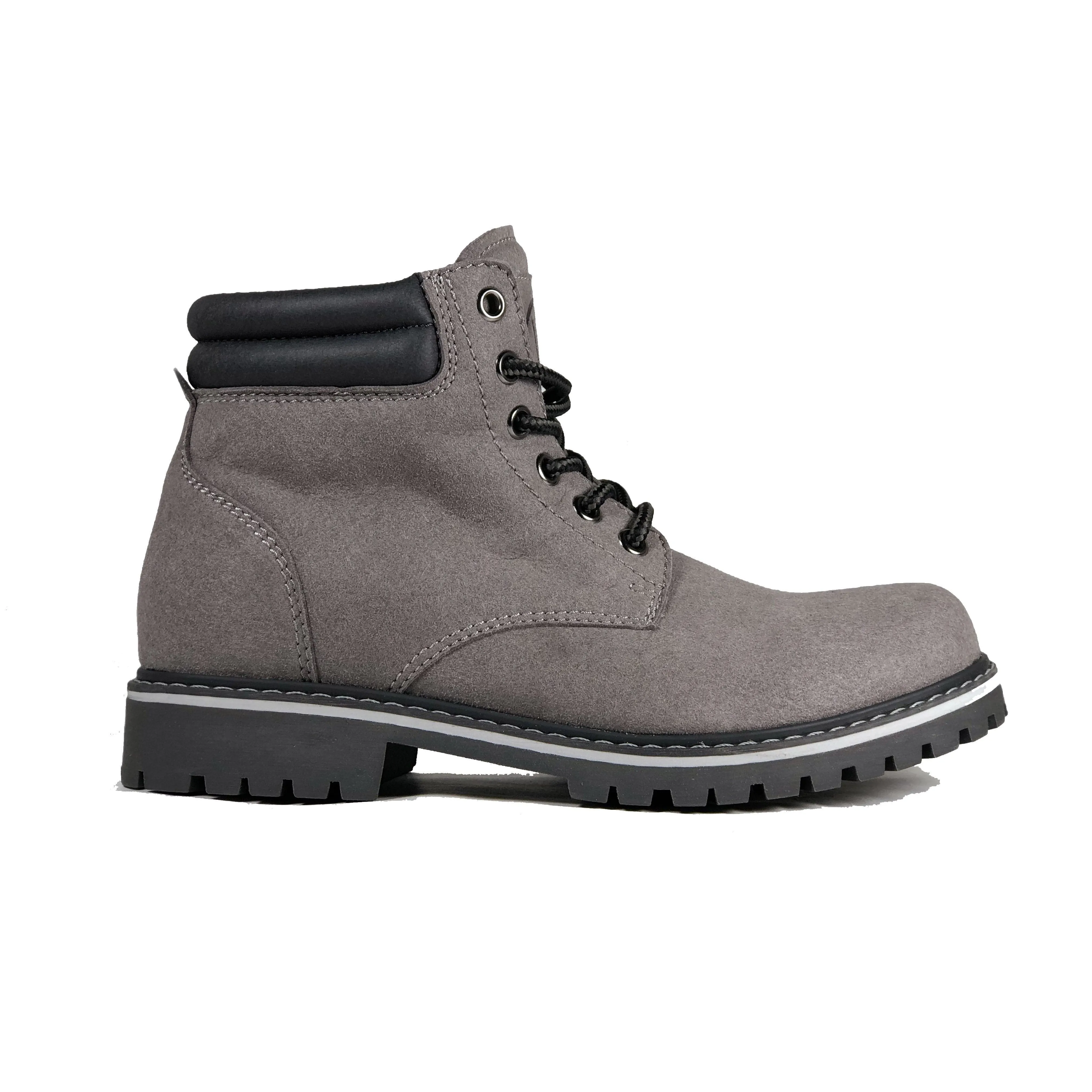 EasyToClean 'Lennox' lace-up work boot for women by Zette Shoes - Grey
