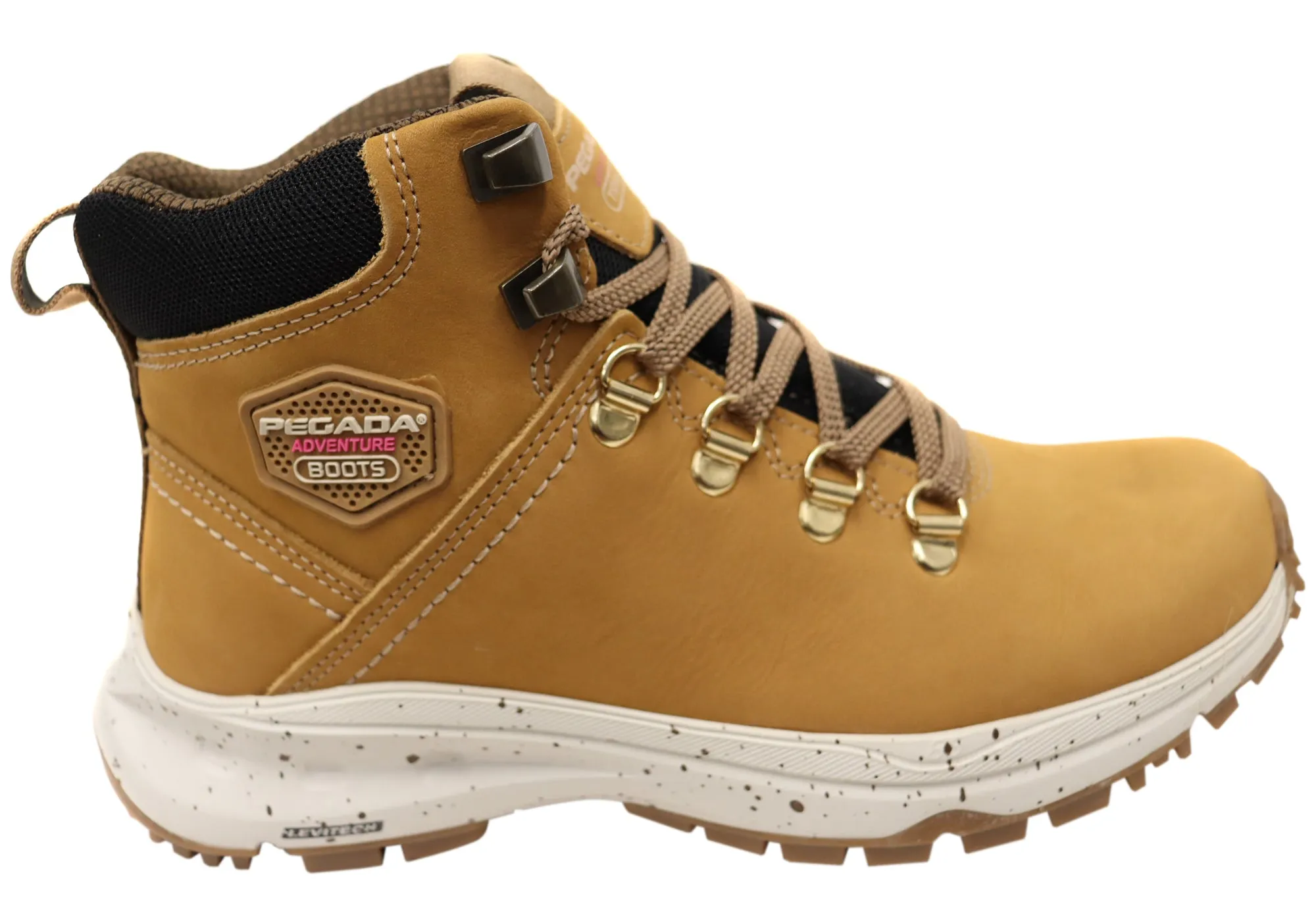 Pegada Everess Womens Brazilian Comfortable Leather Lace Up Boots Cushioned Step Cold Weather Commuter