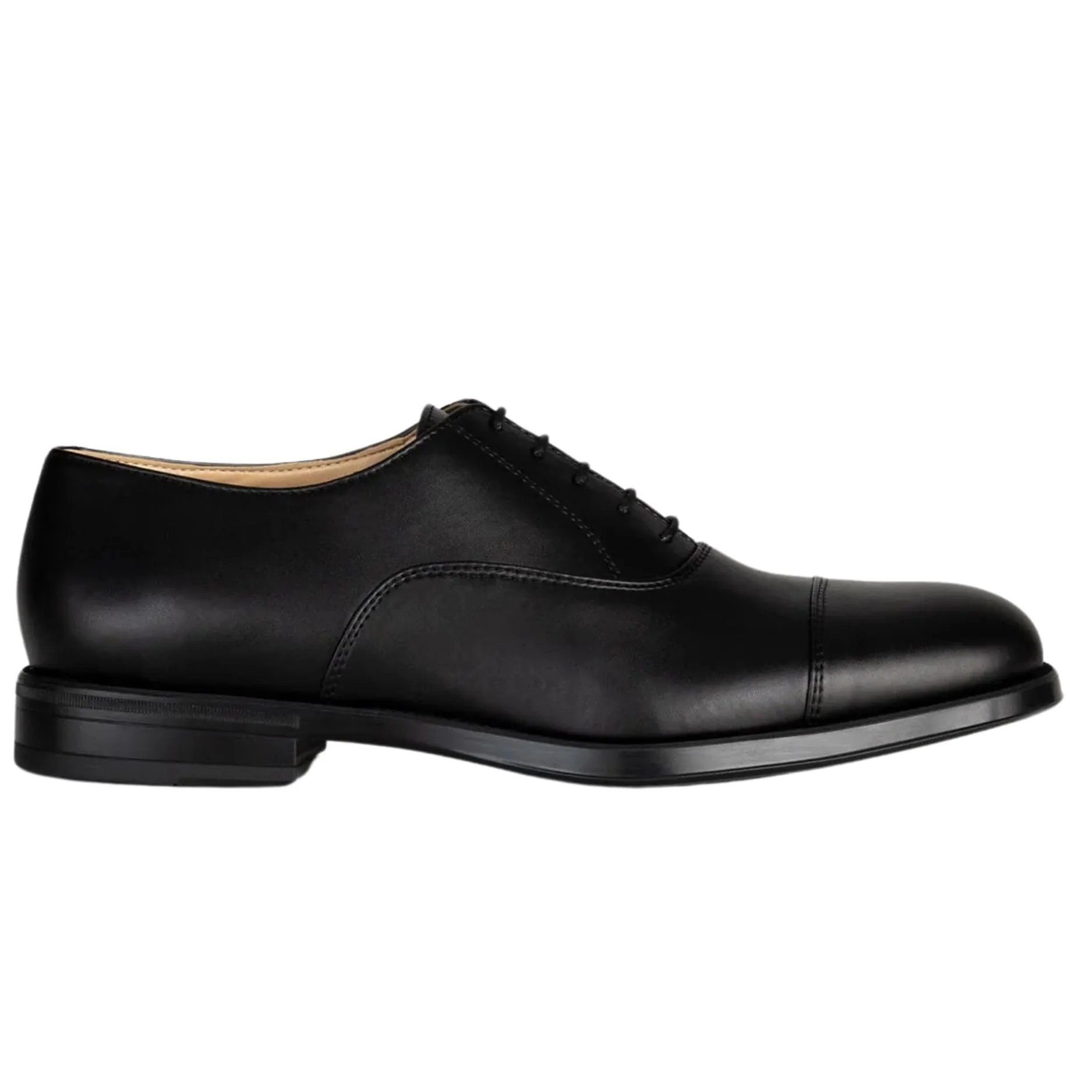 Men's vegan oxford by Solari Milano - black or brown Wide fit Padded collar