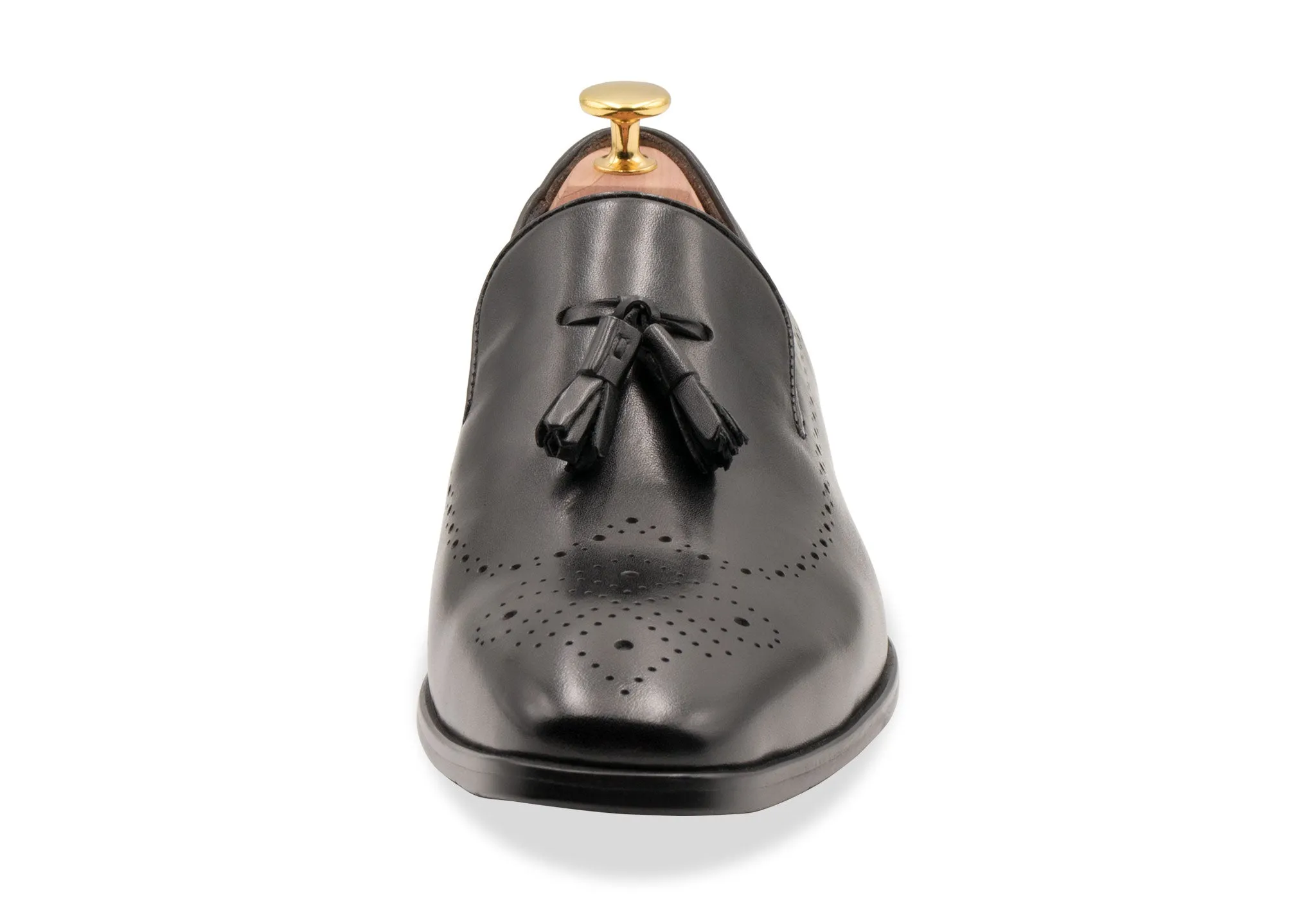 Anti Odor Pergamino Black Tassel Loafer