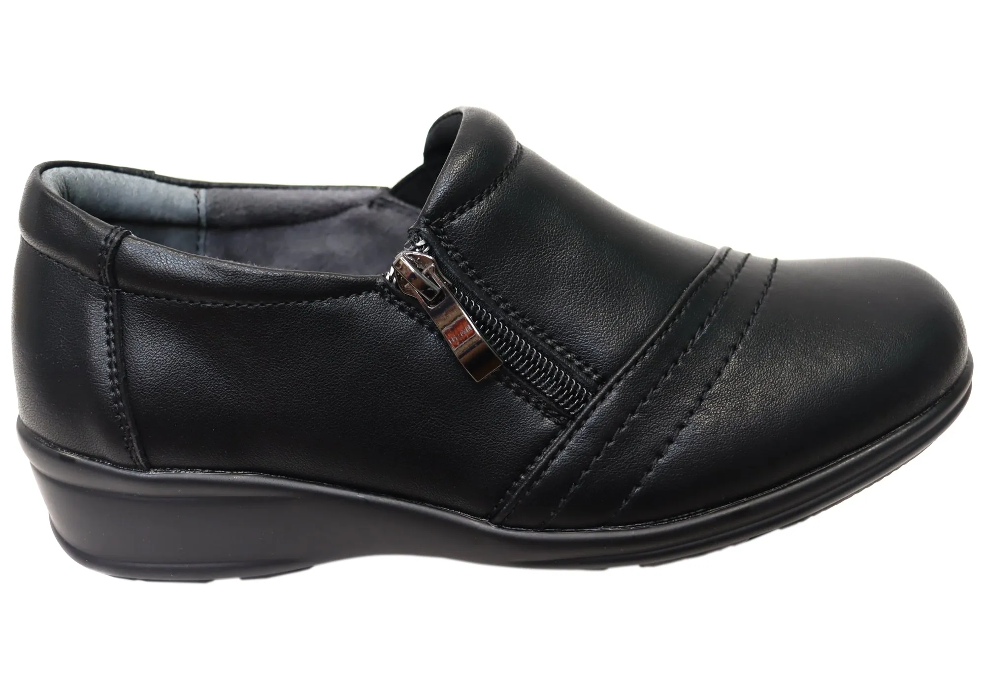 Scholl Orthaheel Leanne Womens Supportive Leather Comfort Shoes Beauty Walk