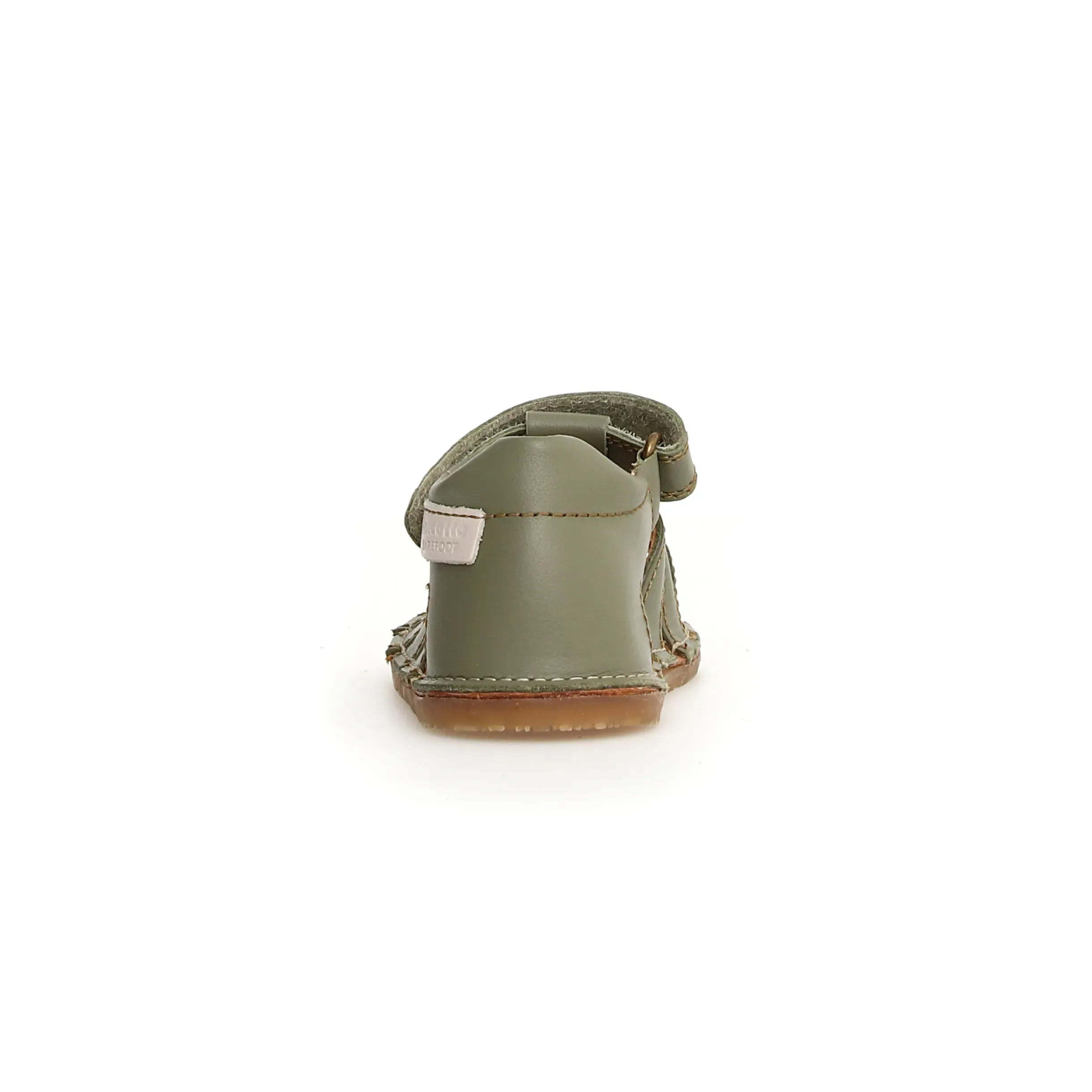 Travel Glam Handmade Falcotto Boy's And Girl's Erado Barefoot Sandals - Olive