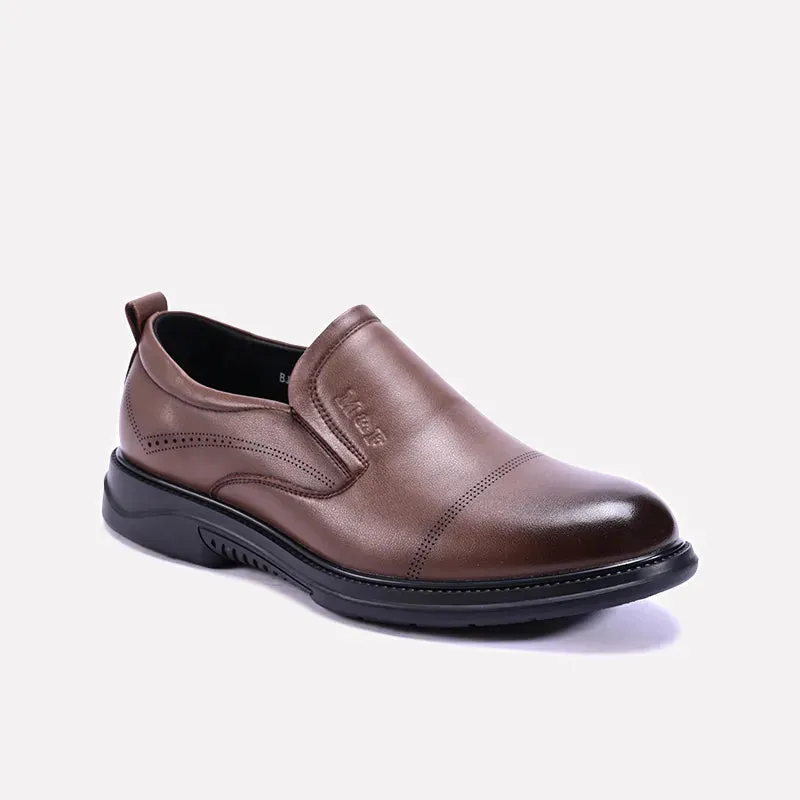 Dust Shield Relaxed Option Bexley Brown Slip On Dress Shoes 0111293