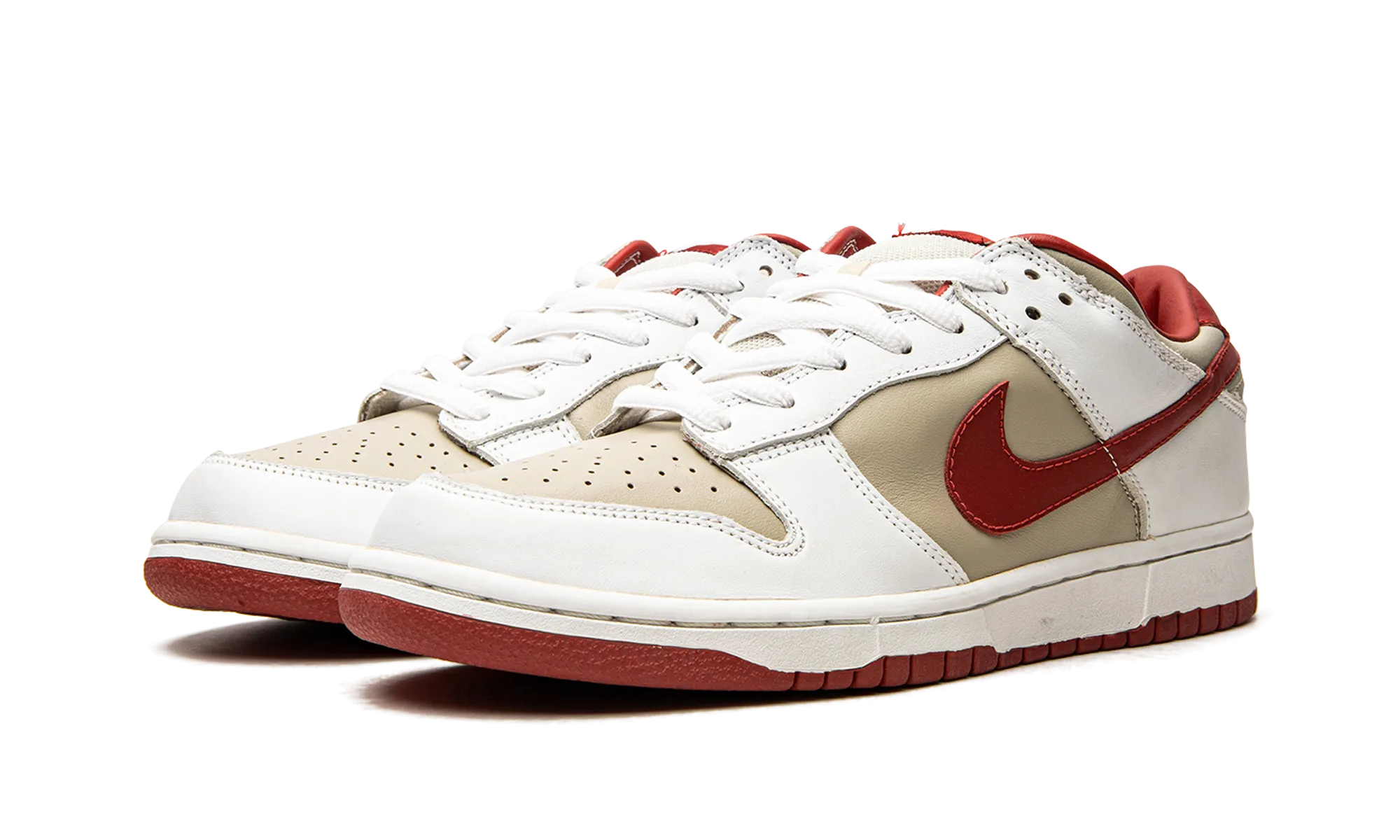 Peak Jog Comfy Journey DUNK LO PRO MNS WMNS "Light Stone Varsity Red"