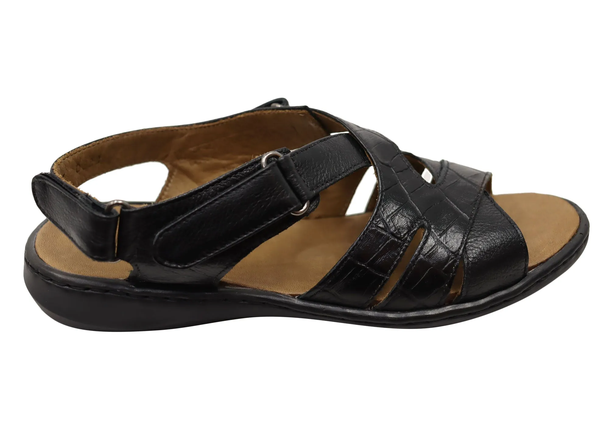 Casual Sandals for Men Opananken Larra Womens Comfortable Brazilian Leather Sandals