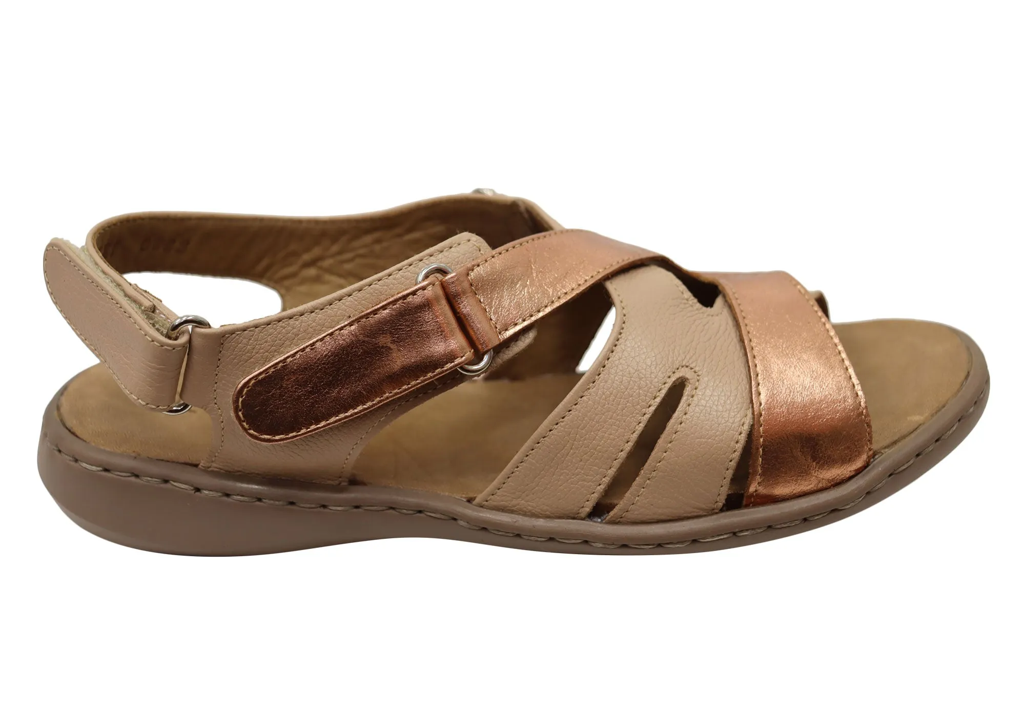 Sunny Day Opananken Larra Womens Comfortable Brazilian Leather Sandals