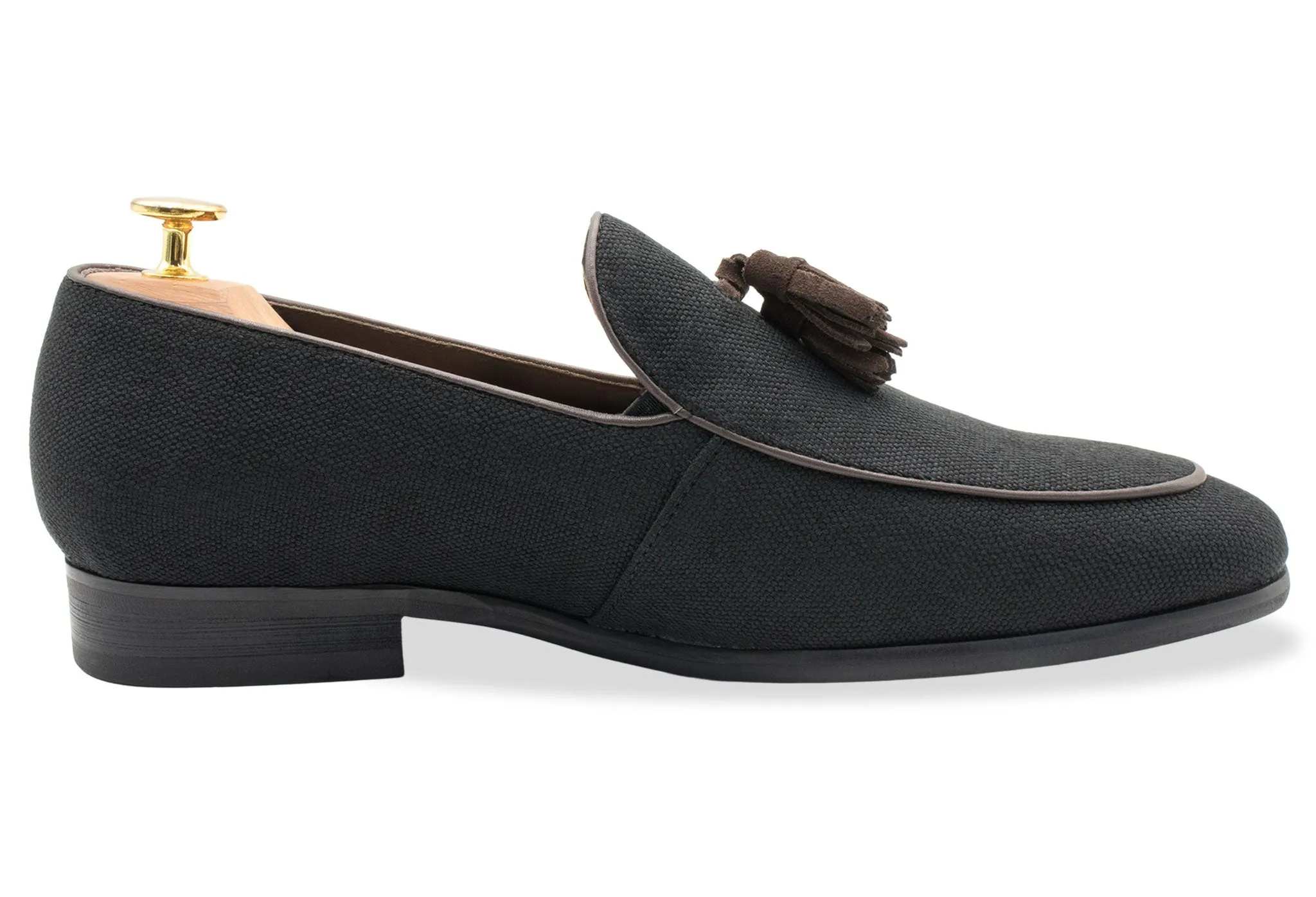 Arch Care Beach Fun Rafael Black Tassel Belgian Loafer