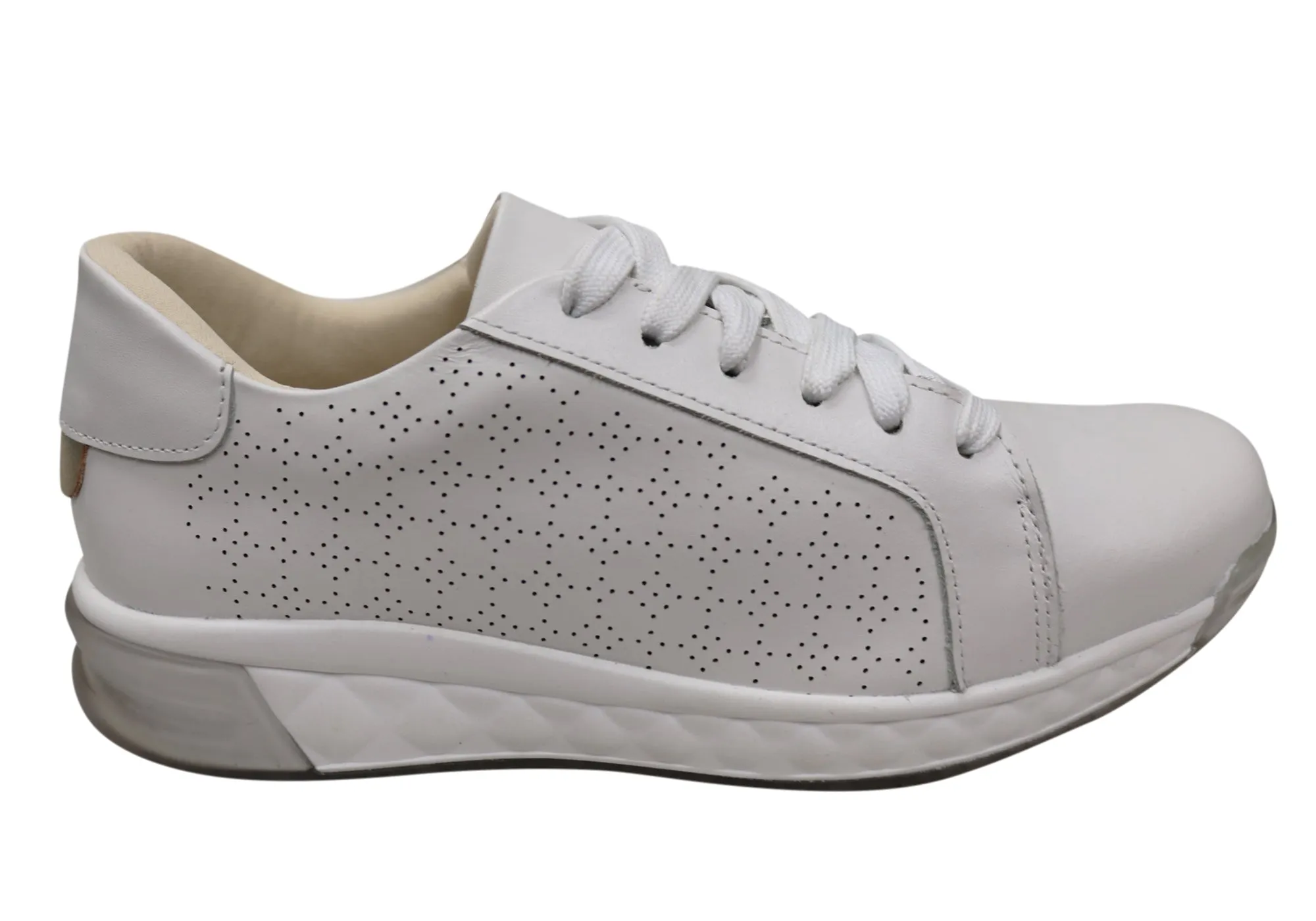 Global Fit Usaflex Rina Womens Comfortable Leather Casual Shoes Made In Brazil