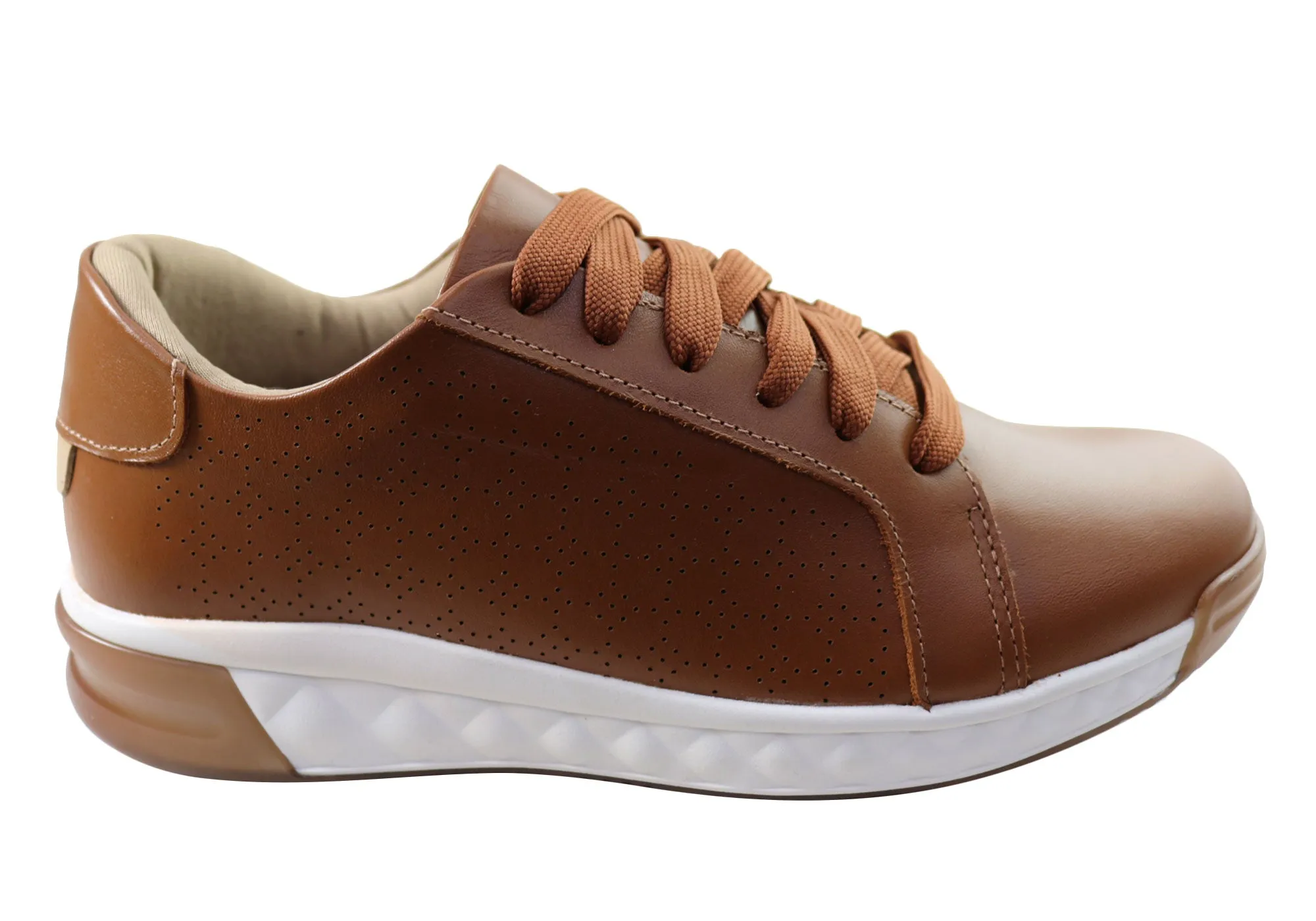 Usaflex Rina Womens Comfortable Leather Casual Shoes Made In Brazil Hot Day Stretchable