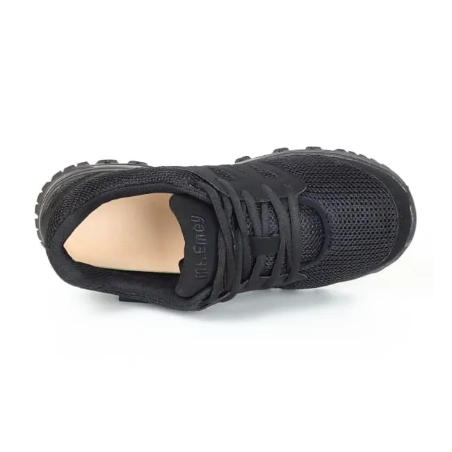 Running Shoes Mt. Emey 9306 Black -Women's Mesh Walking Shoes Black Lace