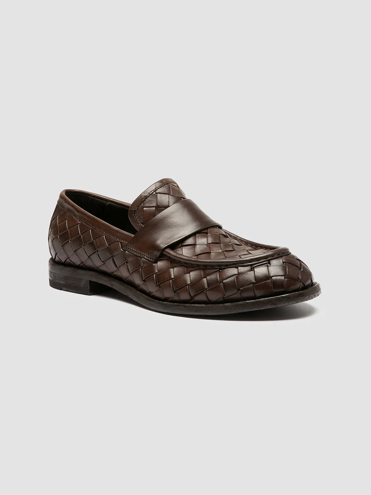 RUGGED 008 - Brown Leather Penny Loafers Comfortable Outsole Youth Style
