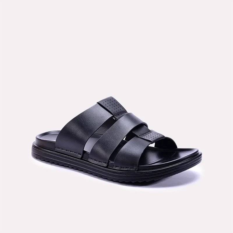 Flick Black Casual Slippers 0150923 Comfort Fit Socks Elastic Collar