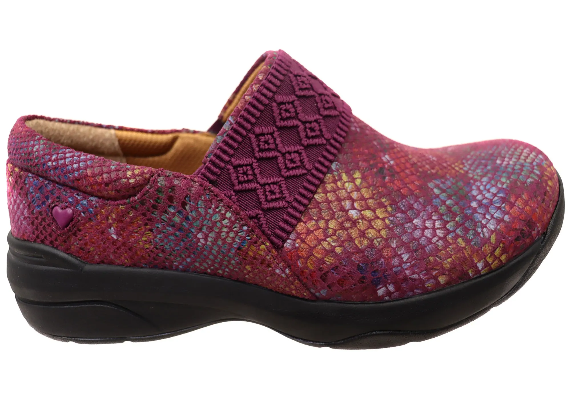 Timeless Fit Comfort Enhancement Nurse Mates Cally Womens Comfortable Wide Fit Leather Slip On Shoes