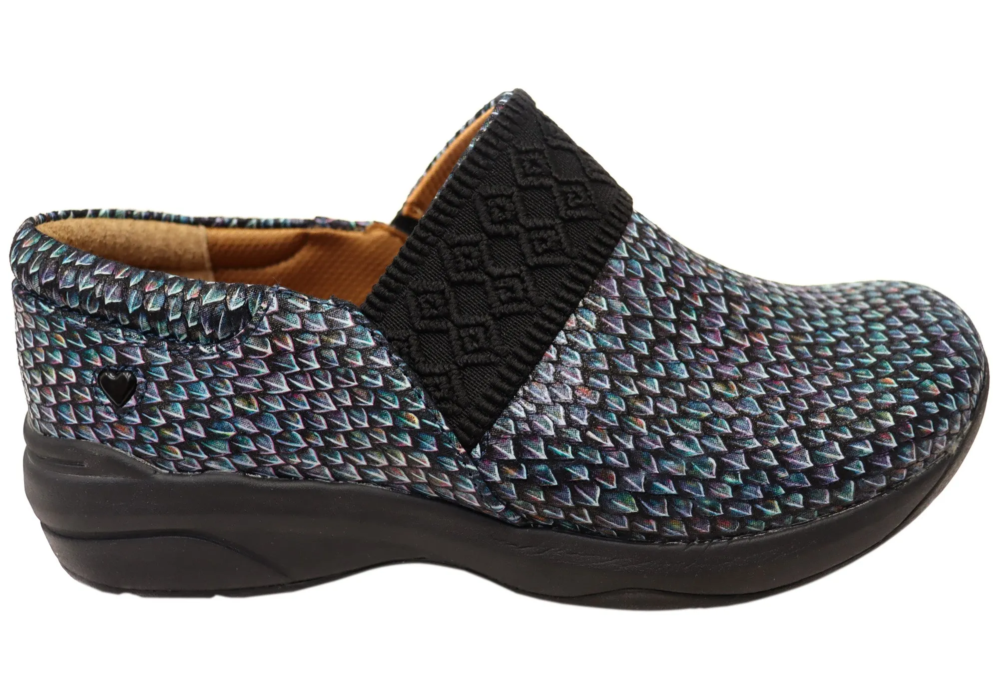 Nurse Mates Cally Womens Comfortable Wide Fit Leather Slip On Shoes Wide toe box Anytime Go