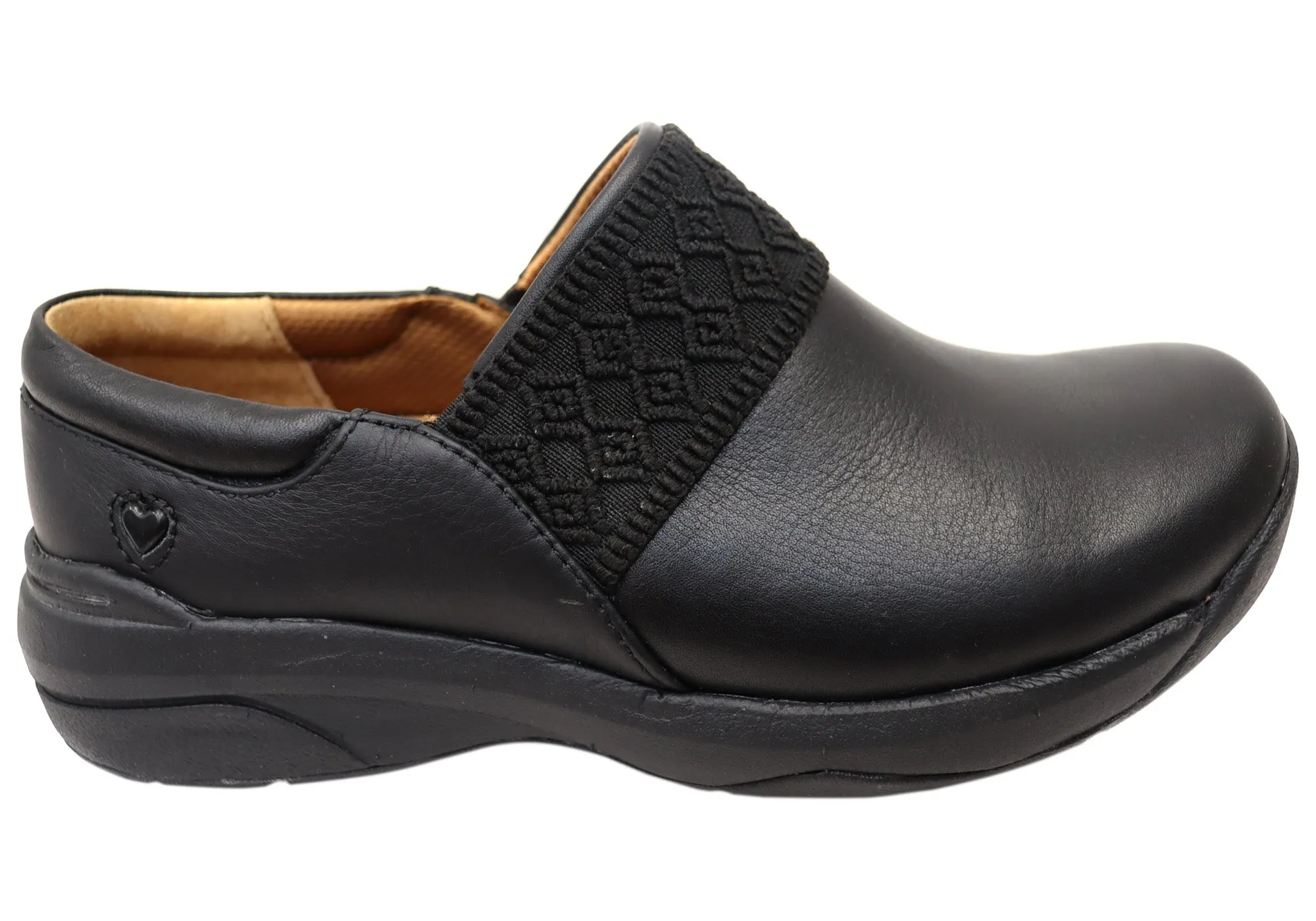 Nurse Mates Cally Womens Comfortable Wide Fit Leather Slip On Shoes Desert Cool Celebrity Vibe