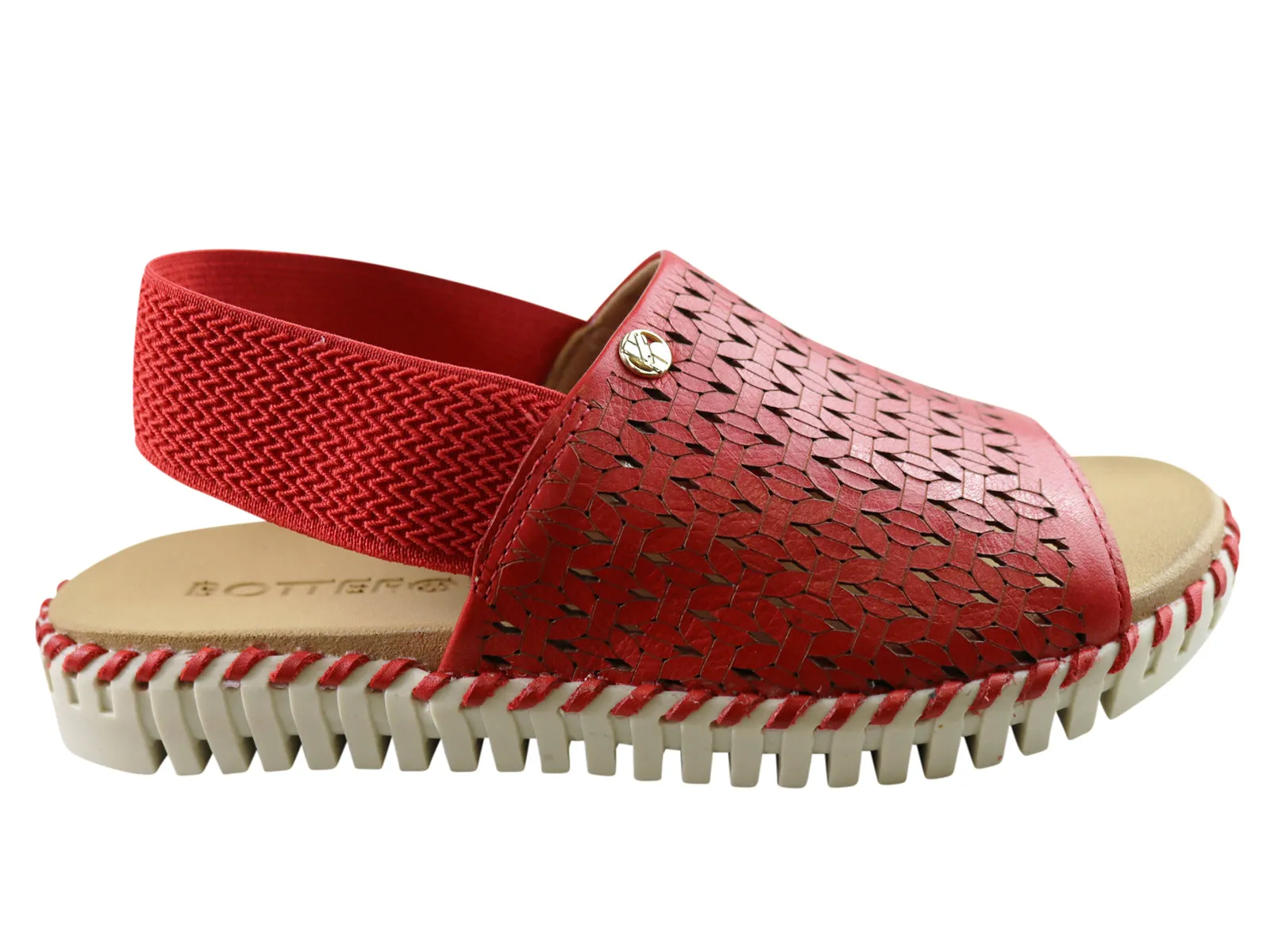 Bottero Trio Womens Comfortable Leather Sandals Made In Brazil Sunset Hour