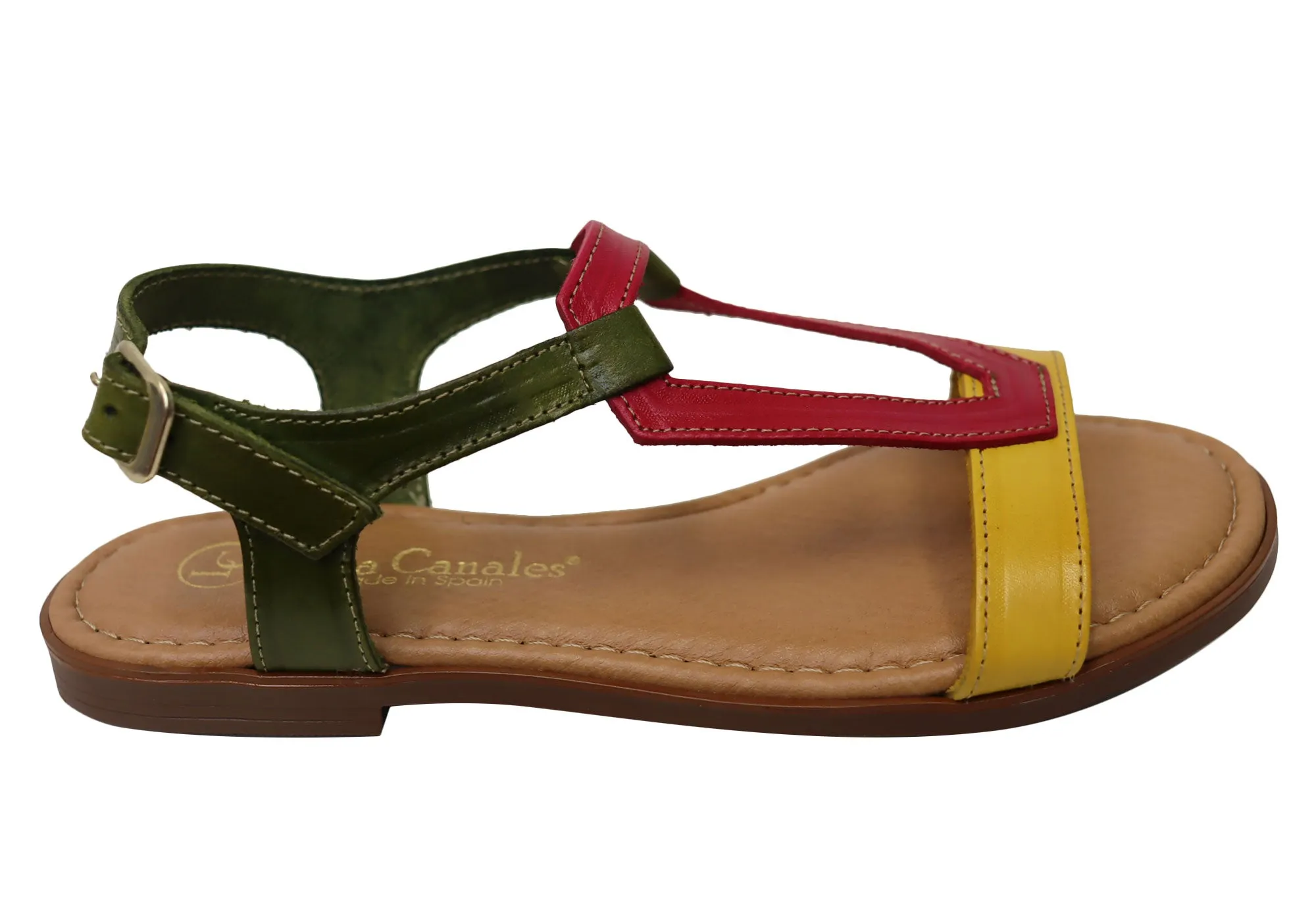 Easy Travel Lola Canales Courtney Womens Comfortable Leather Sandals Made In Spain