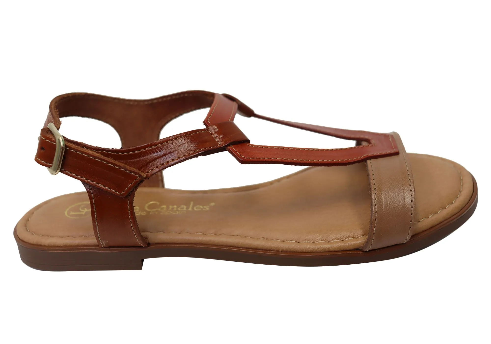 Lola Canales Courtney Womens Comfortable Leather Sandals Made In Spain Stylish Casual Footwear