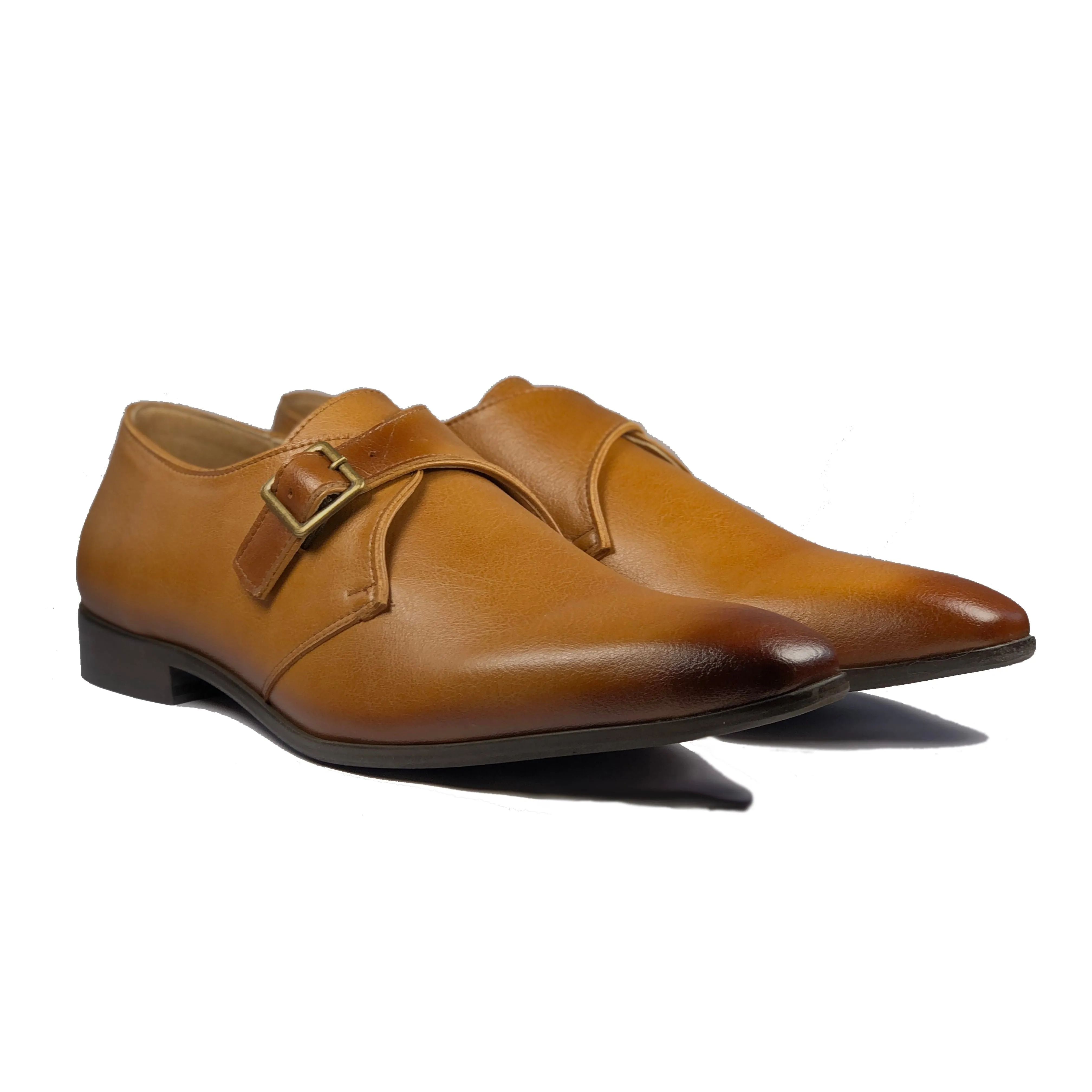 'Pierre 2' Vegan Monk Shoe by Zette Shoes - Tan evening run